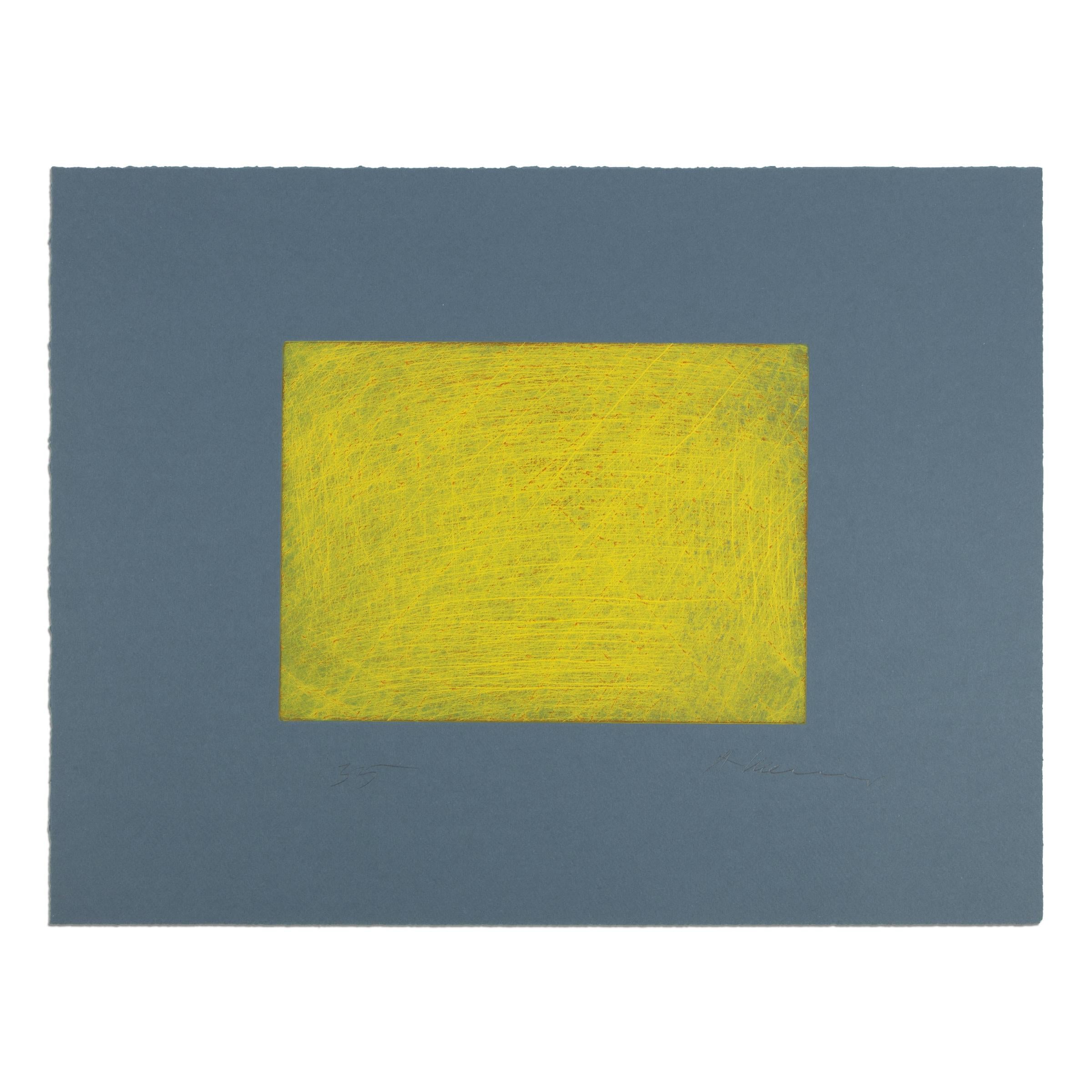 Arnulf Rainer (Austrian, born 1929)
Gelbes Meer, 1997
Medium: Etching on grey wove paper
Dimensions: 50 x 65 cm
Edition of 35: Hand-signed and numbered
Condition: Excellent