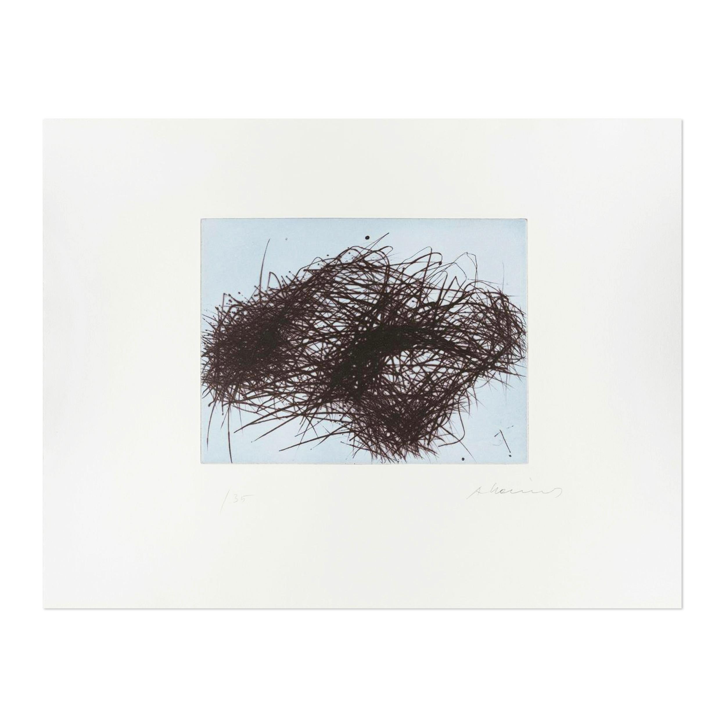 Arnulf Rainer Abstract Print - Drahtwolke, Contemporary Art, Abstract Art, Art Informel