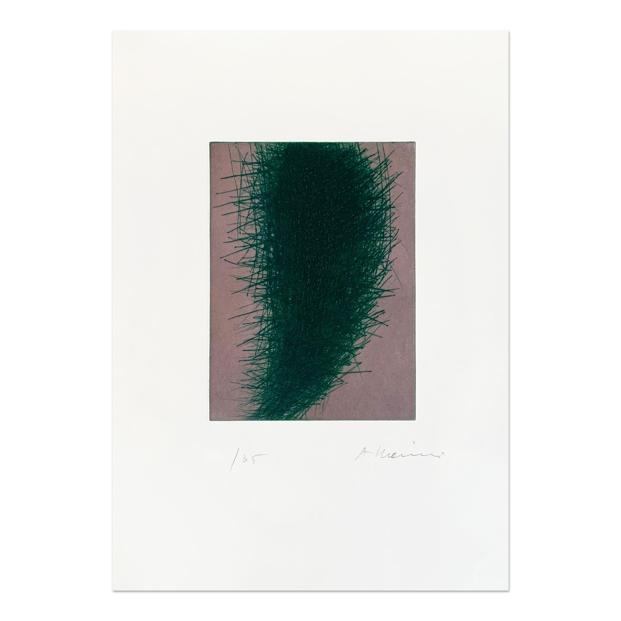 Arnulf Rainer Interior Print - Grünzeug, Contemporary Art, Abstract Art, Art Informel