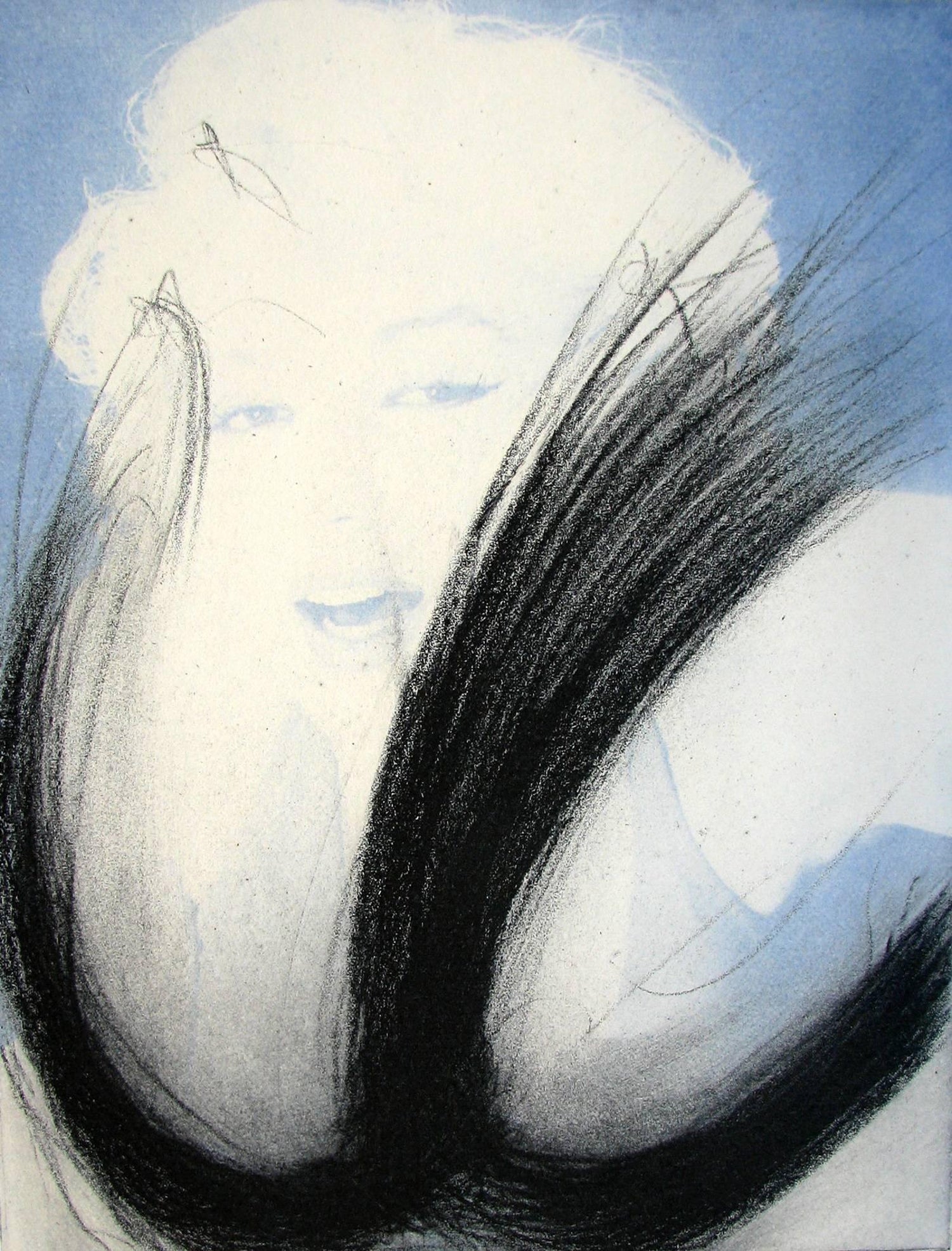 Arnulf Rainer Marilyn Monroe Blau Etching Contemporary Art