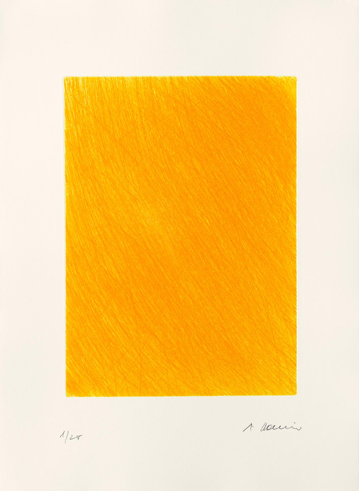 Arnulf Rainer Abstract Print - Vent jaune