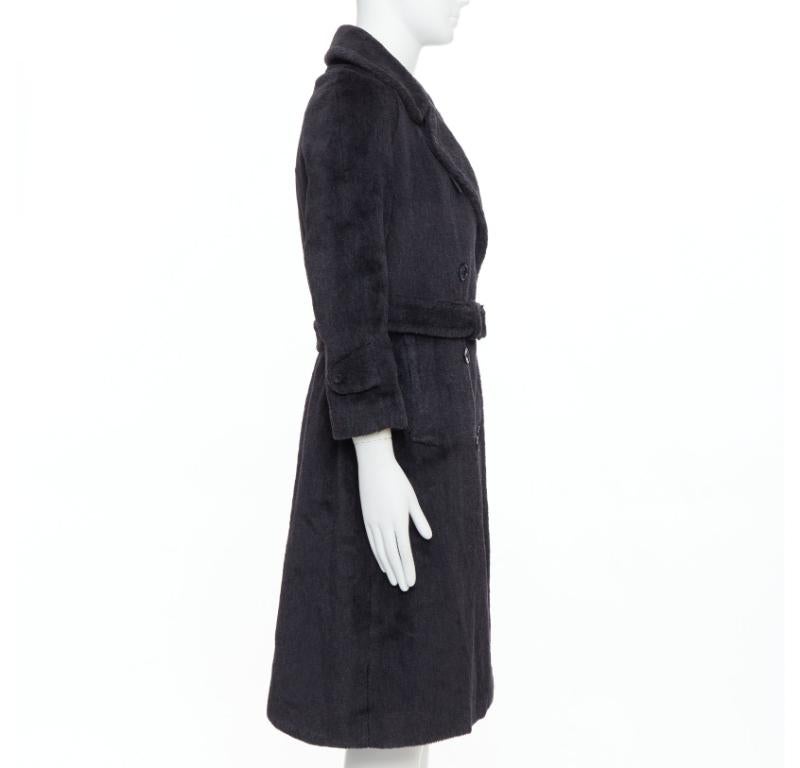 ARNYS PARIS Manteau long à double boutonnage gris 100 % laine alpaca Bon état à Hong Kong, NT