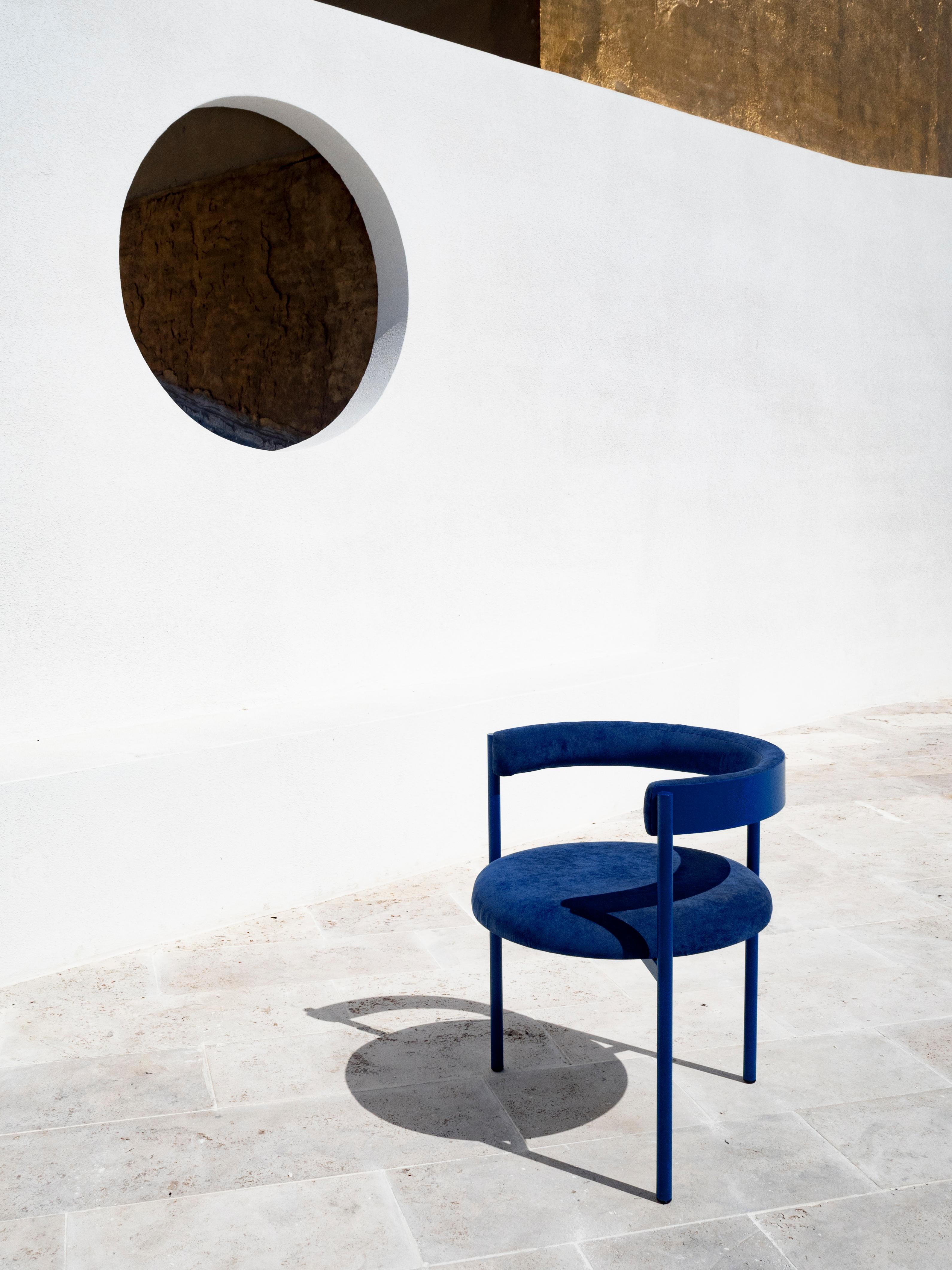 Aro Chair, Dark Blue by Ries In New Condition For Sale In Geneve, CH