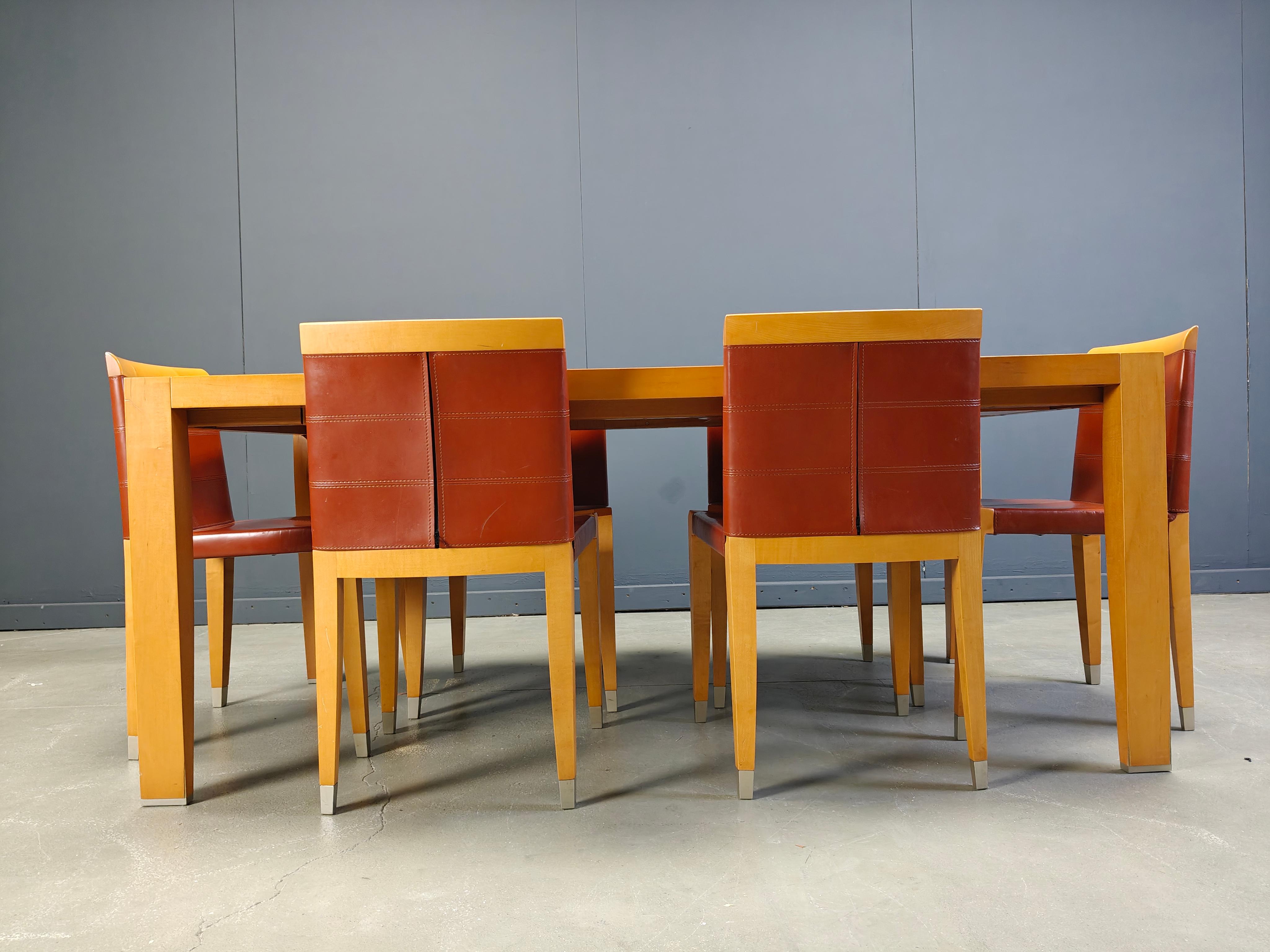 Fine XX secolo Sedie e tavolo da pranzo Aro di Chi Wing Lo Chairs per Giorgetti, Italia in vendita