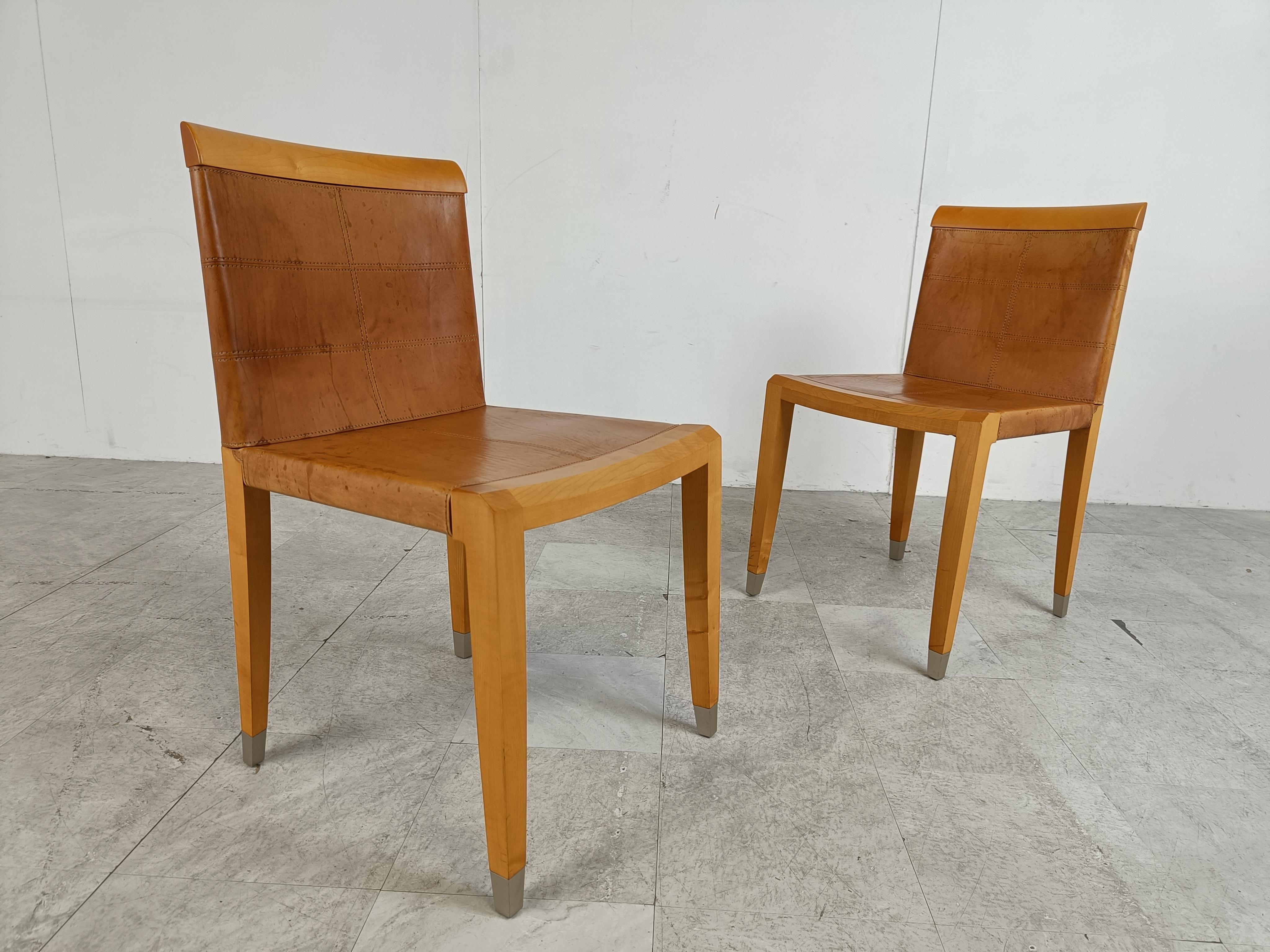 Aro Dining Chairs by Chi Wing Lo Chairs for Giorgetti, Italy, Set of 6 4