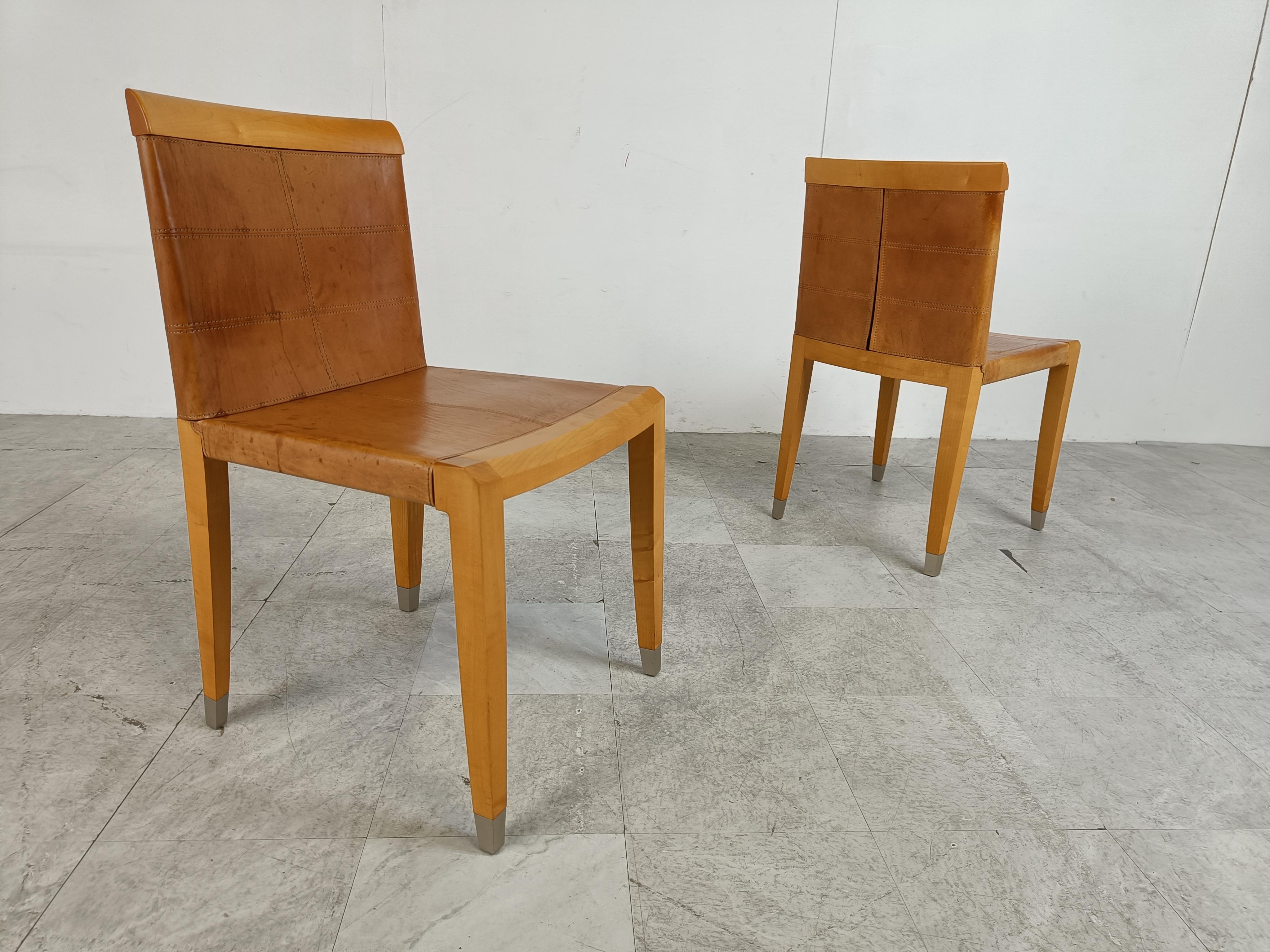 Aro Dining Chairs by Chi Wing Lo Chairs for Giorgetti, Italy, Set of 6 5