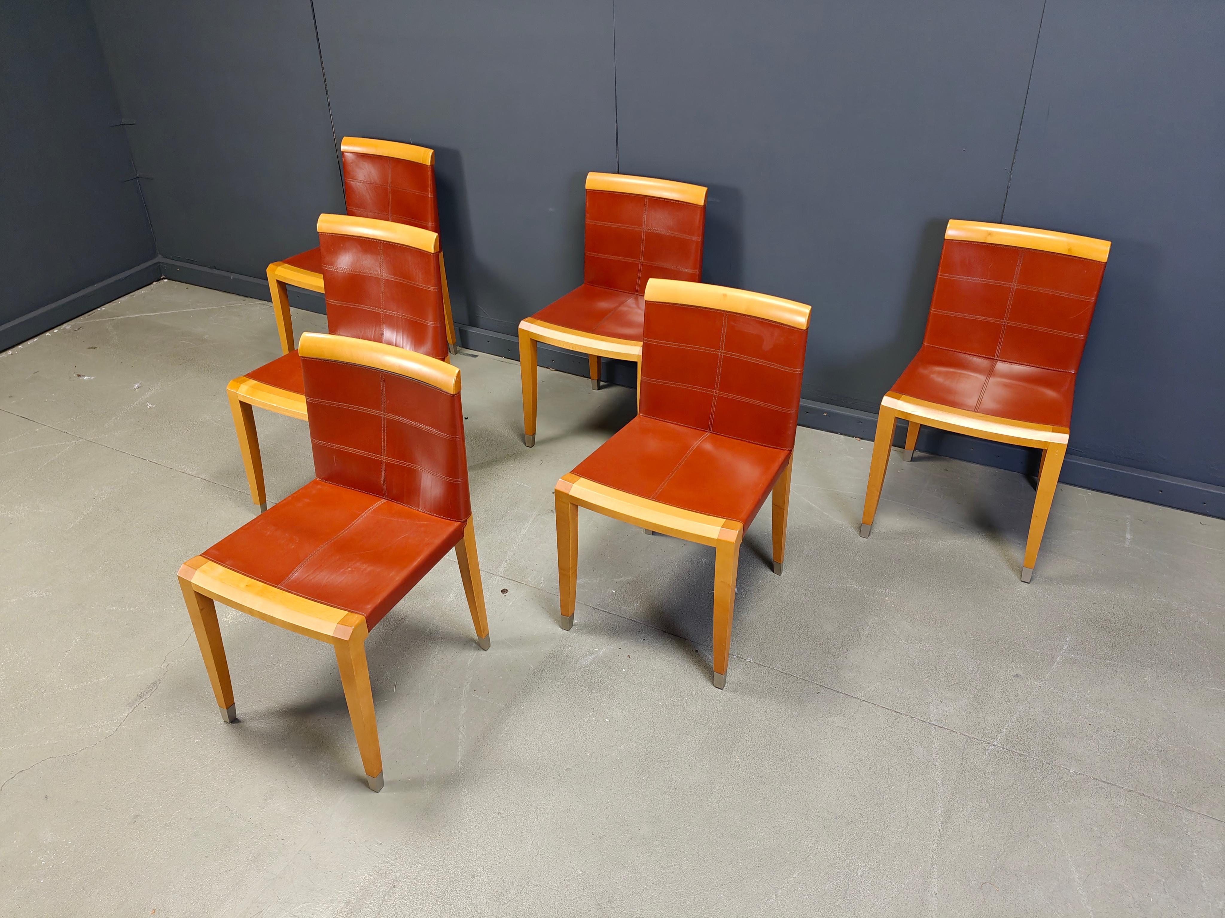 Fine XX secolo Sedie da pranzo Aro di Chi Wing Lo Chairs per Giorgetti, Italia - set da 6 in vendita