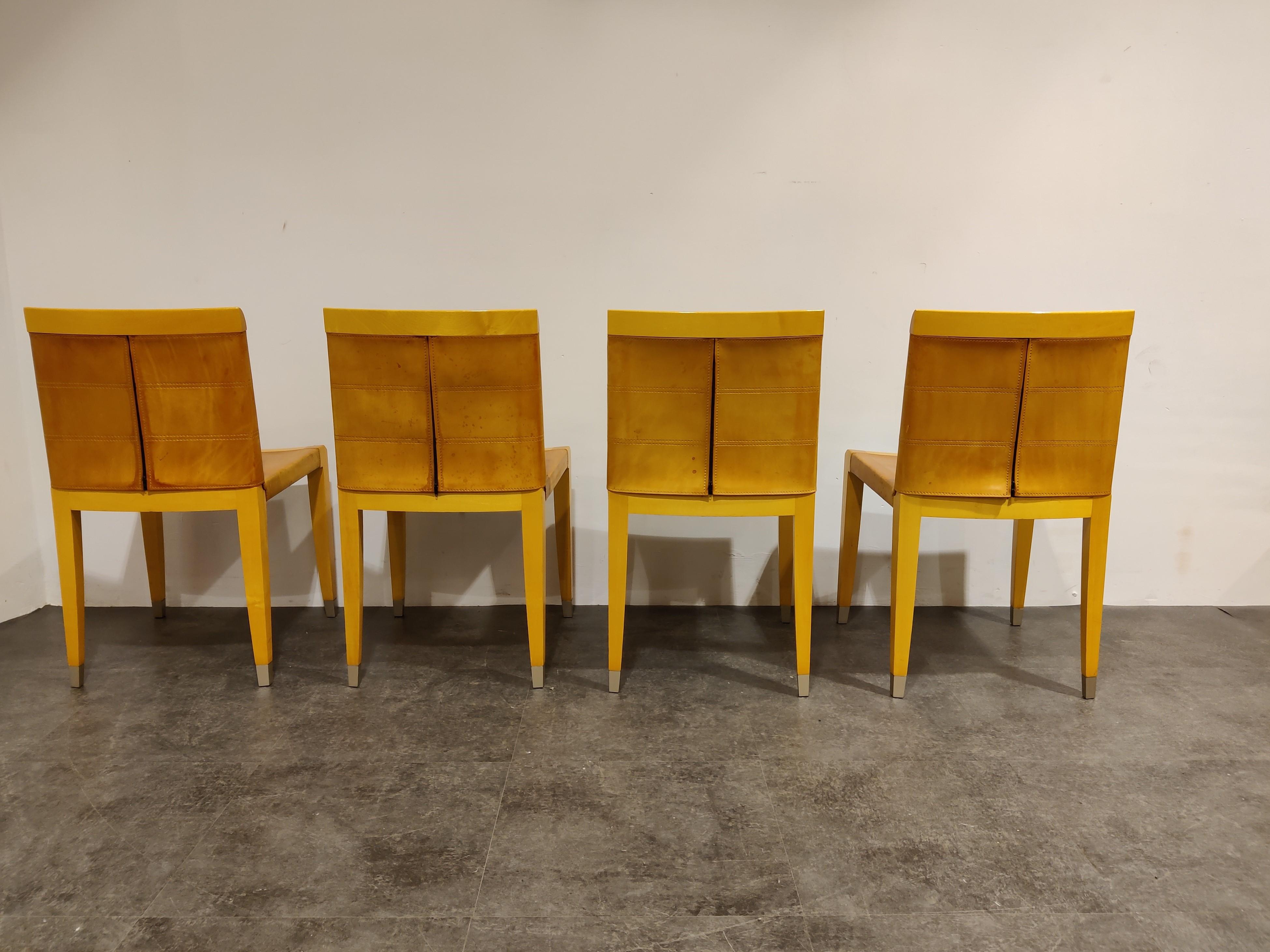 Aro Dining Chairs by Chi Wing Lo Chairs for Giorgetti, Italy, Set of 8 1