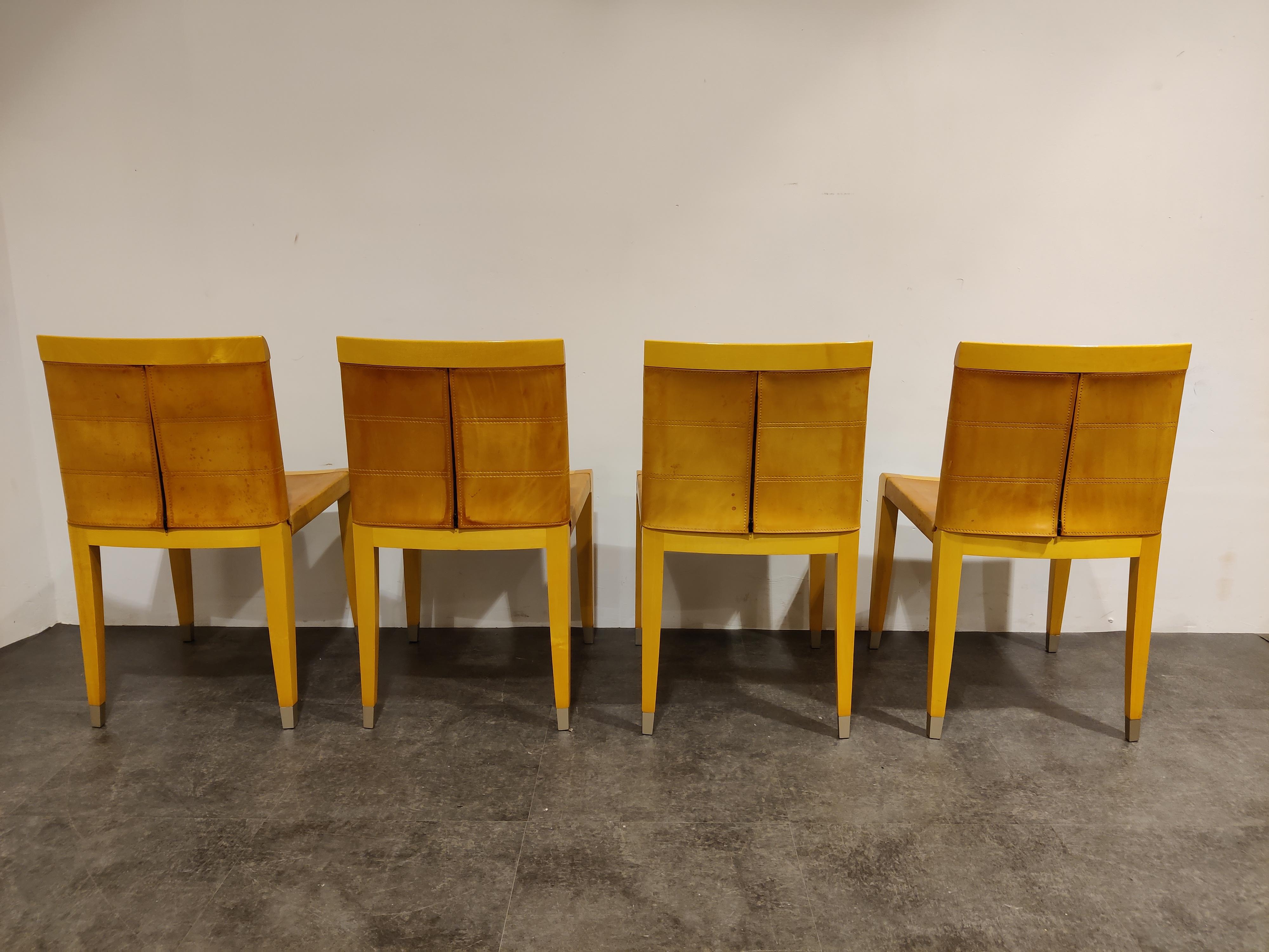 Aro Dining Chairs by Chi Wing Lo Chairs for Giorgetti, Italy, Set of 8 2