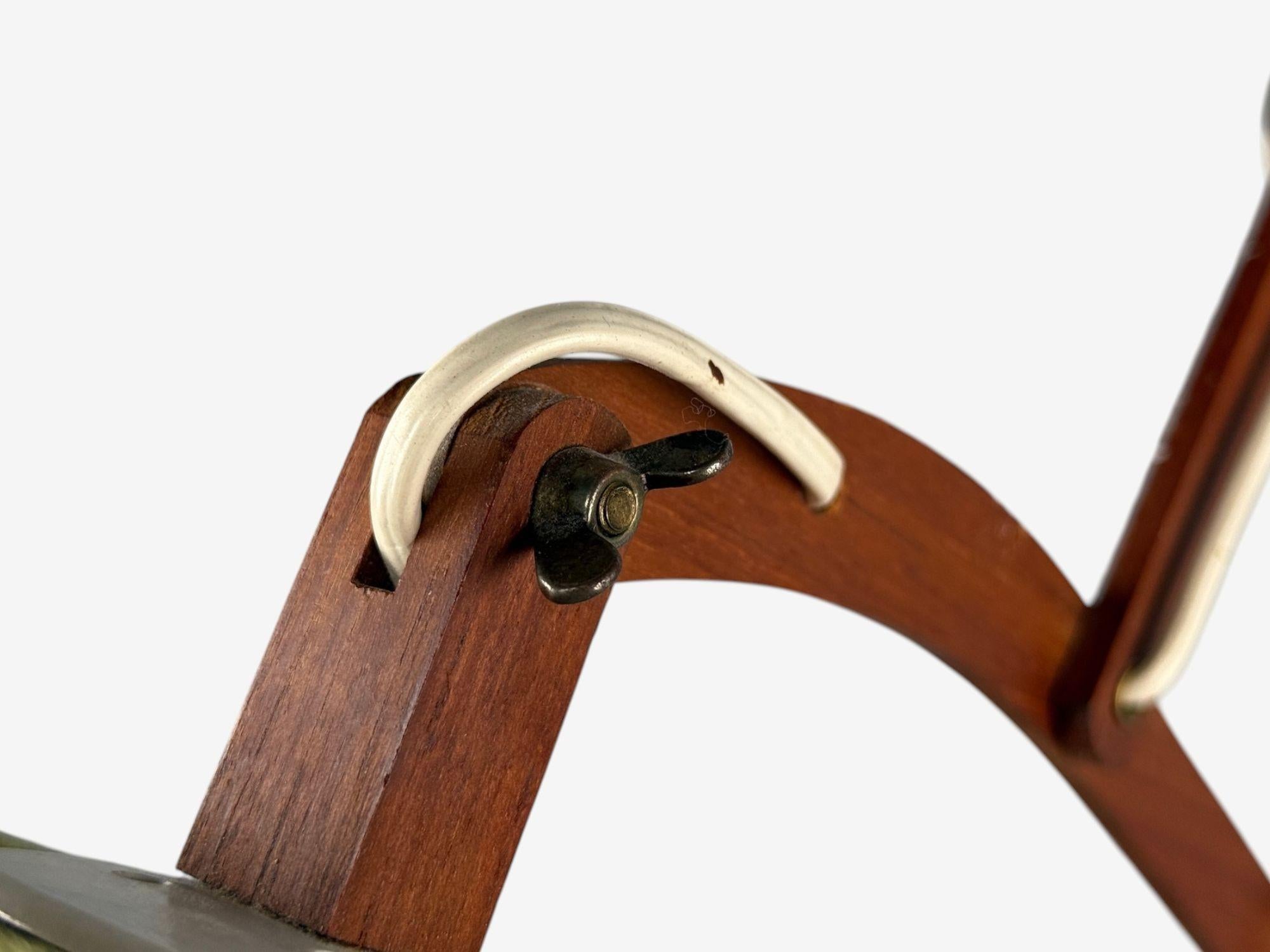 Aro Leuchten, Teak, Ottone, Fabrice, Applique a forbice, Germania, anni '60 in vendita 2