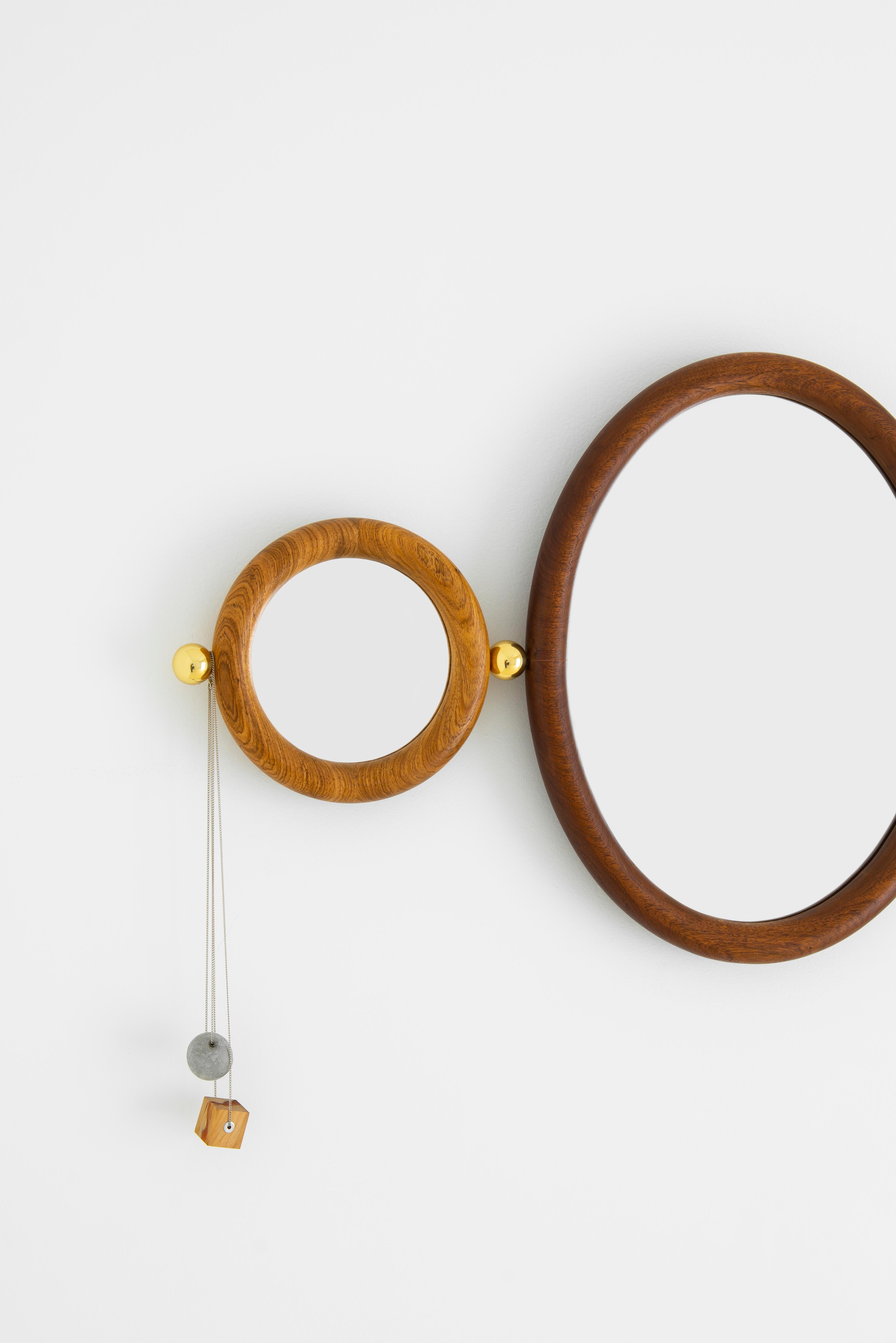 Aro Oval Mirror 55 by Leandro Garcia Contemporary Brazil Design For Sale 9