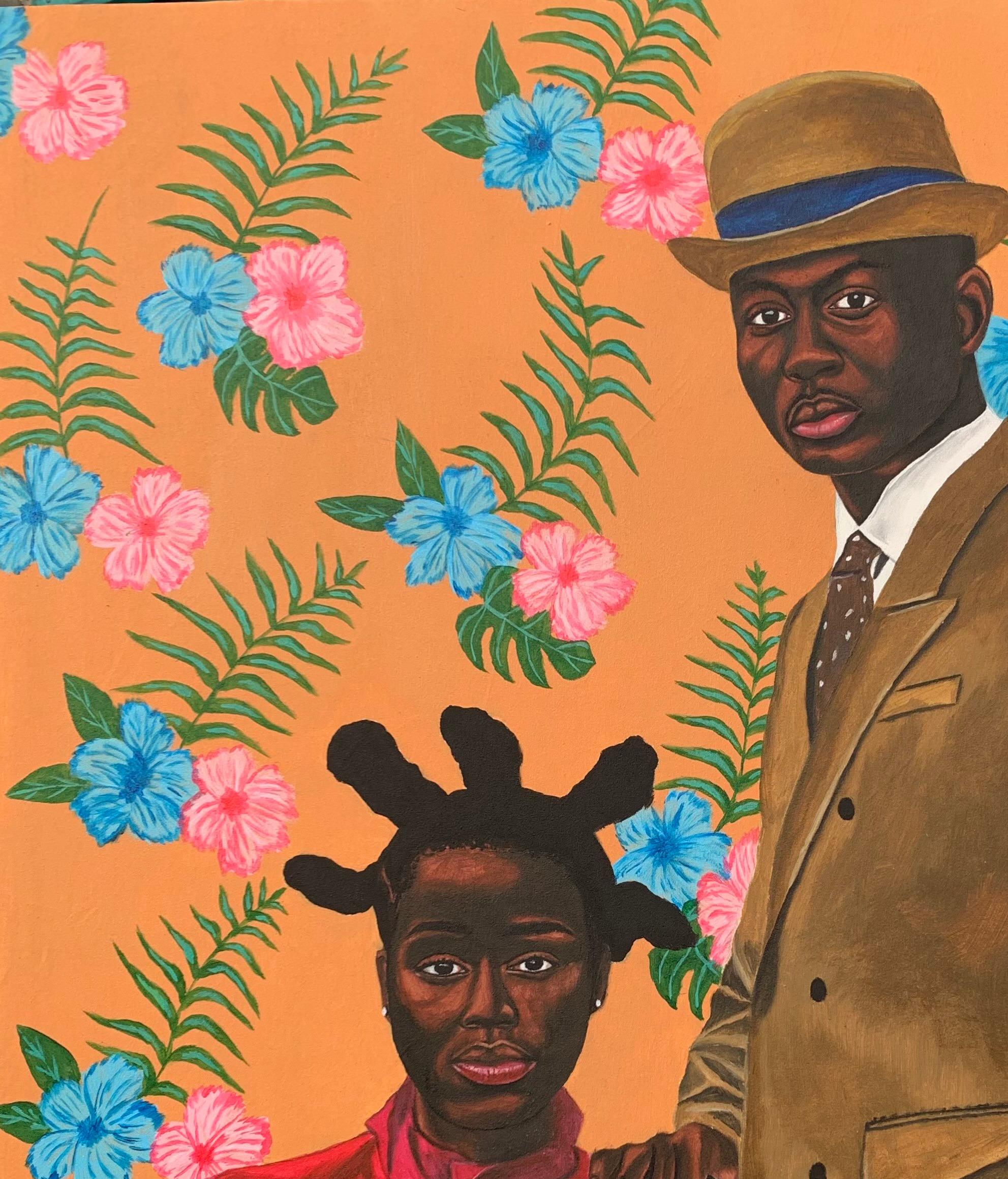 Companion 2 - Contemporary Painting by Arobieke Tomiwa