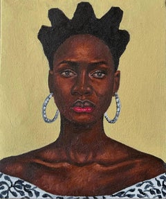 Heritage 7 - 21st Century Contemporary, Figurative Portrait, African Woman Hair