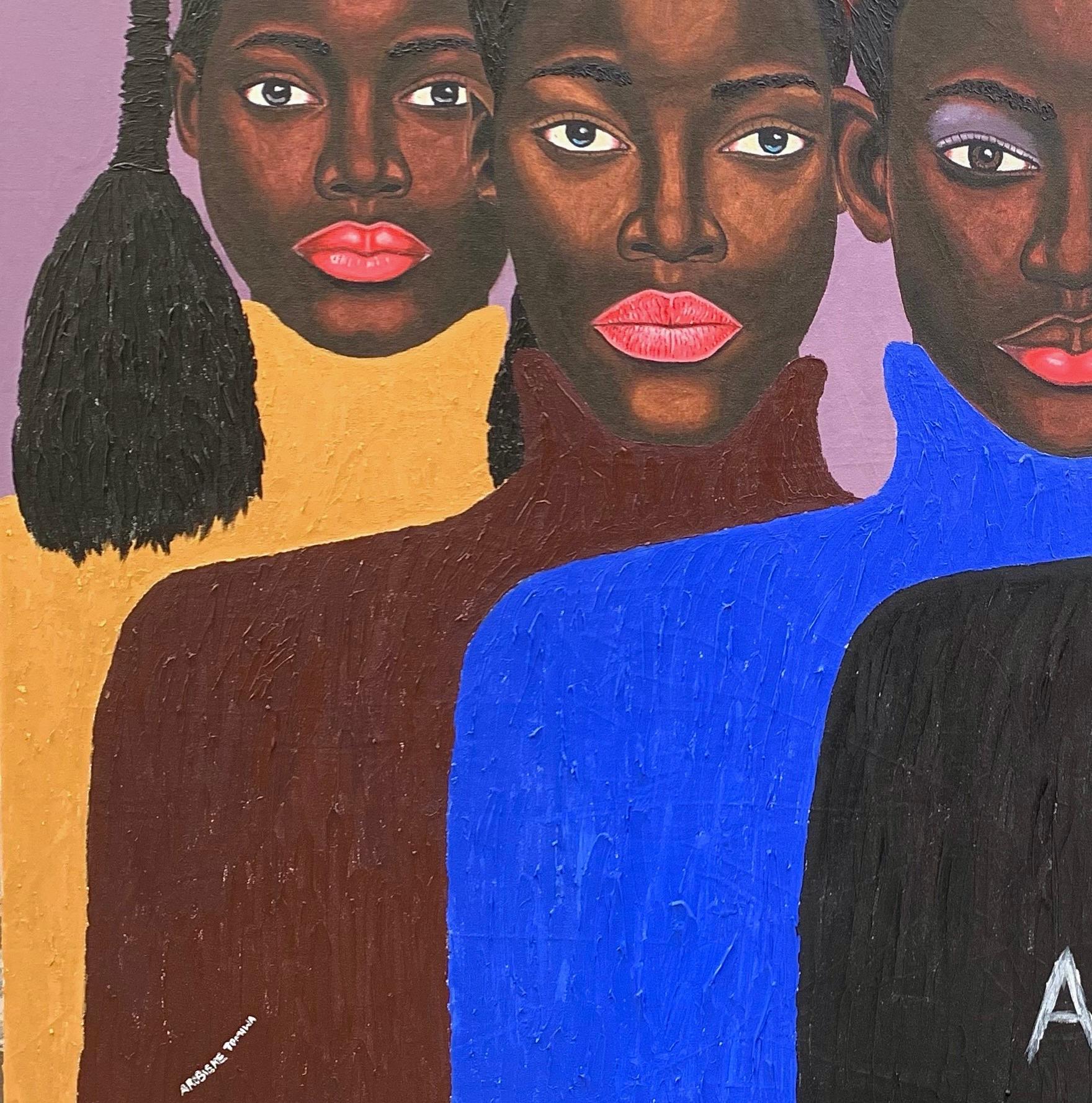 Womanhood - Contemporary Painting by Arobieke Tomiwa