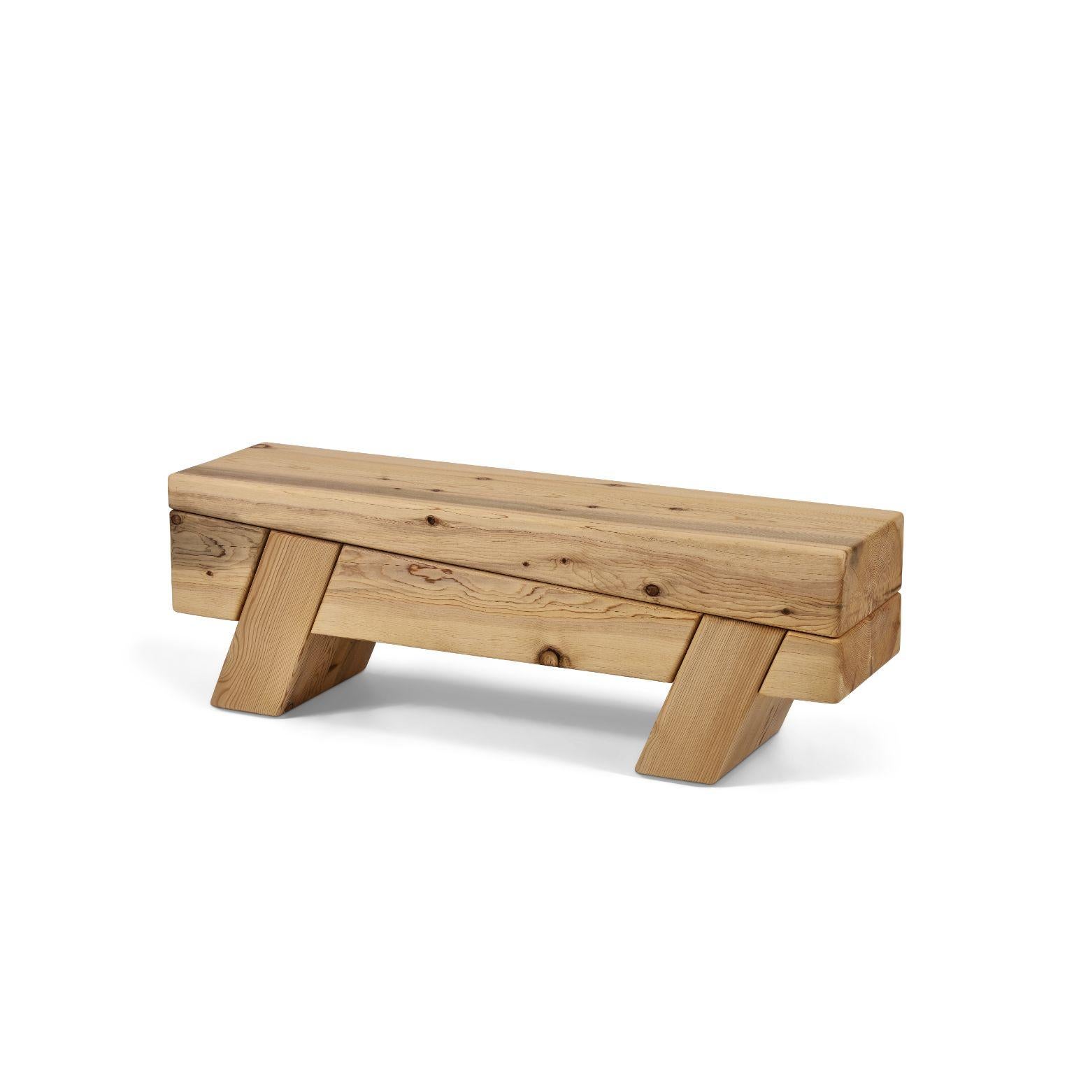 Post-Modern Aromatique Cedre Monoblock Bench by Contemporary Ecowood For Sale