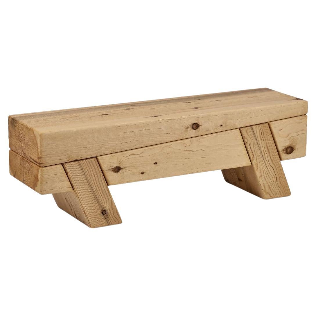 Banc Monoblock en bois d'érable aromatique de Cedre de style contemporain