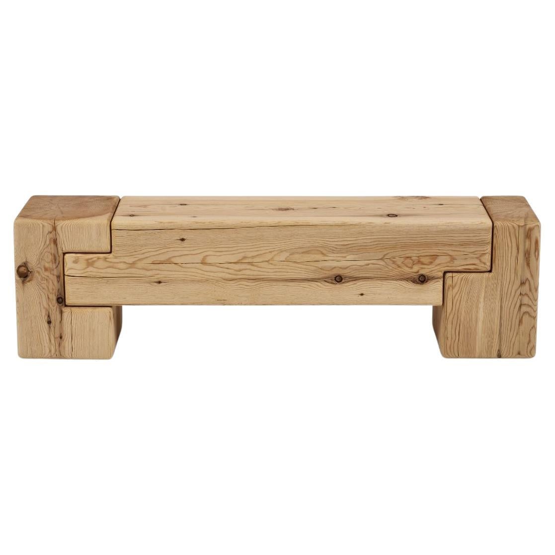 Banc Monoblock en bois d'érable aromatique de Cedre de style contemporain