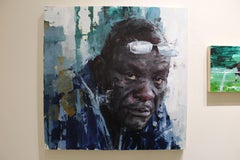 "Richard" contemporary original oil painting portrait by Aron Belka