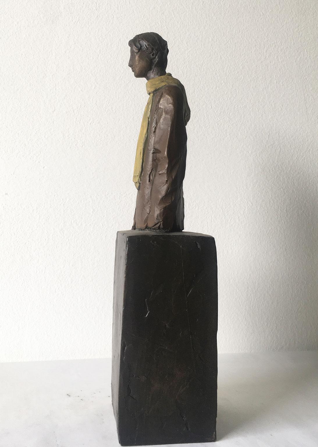 Il Grande Freddo Italy Cast Bronze Man Figurine Sculpture by Aron Demetz For Sale 9