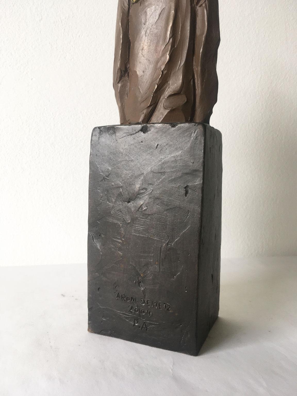 Il Grande Freddo Italy Cast Bronze Man Figurine Sculpture by Aron Demetz For Sale 13