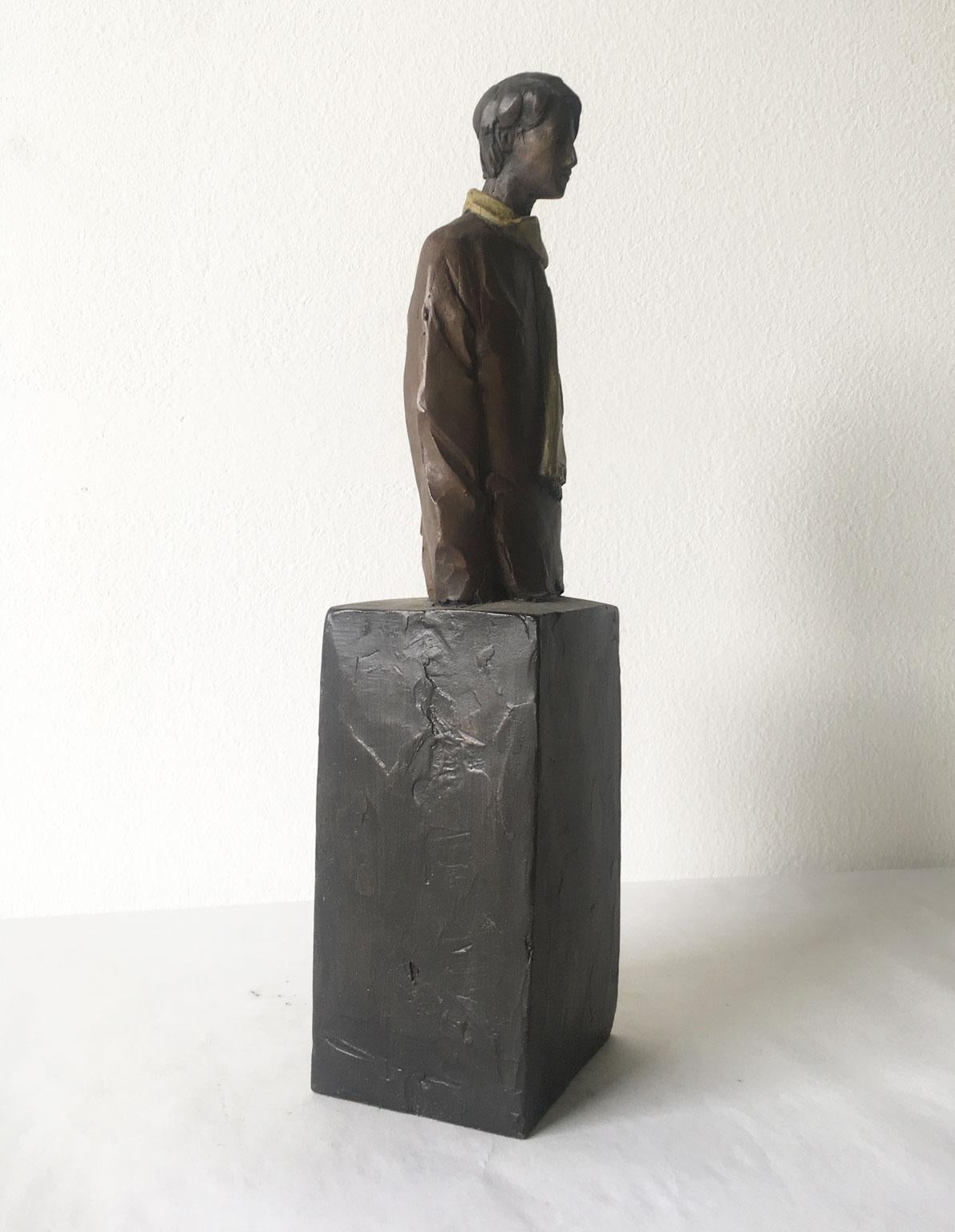 Il Grande Freddo Italy Cast Bronze Man Figurine Sculpture by Aron Demetz For Sale 15