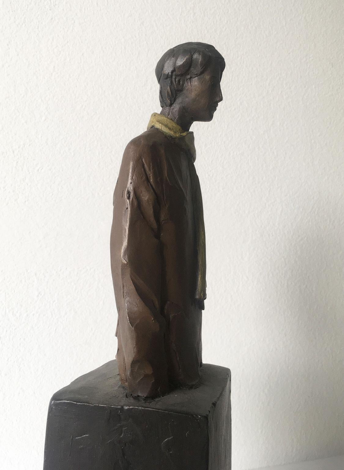Il Grande Freddo Italy Cast Bronze Man Figurine Sculpture by Aron Demetz For Sale 16