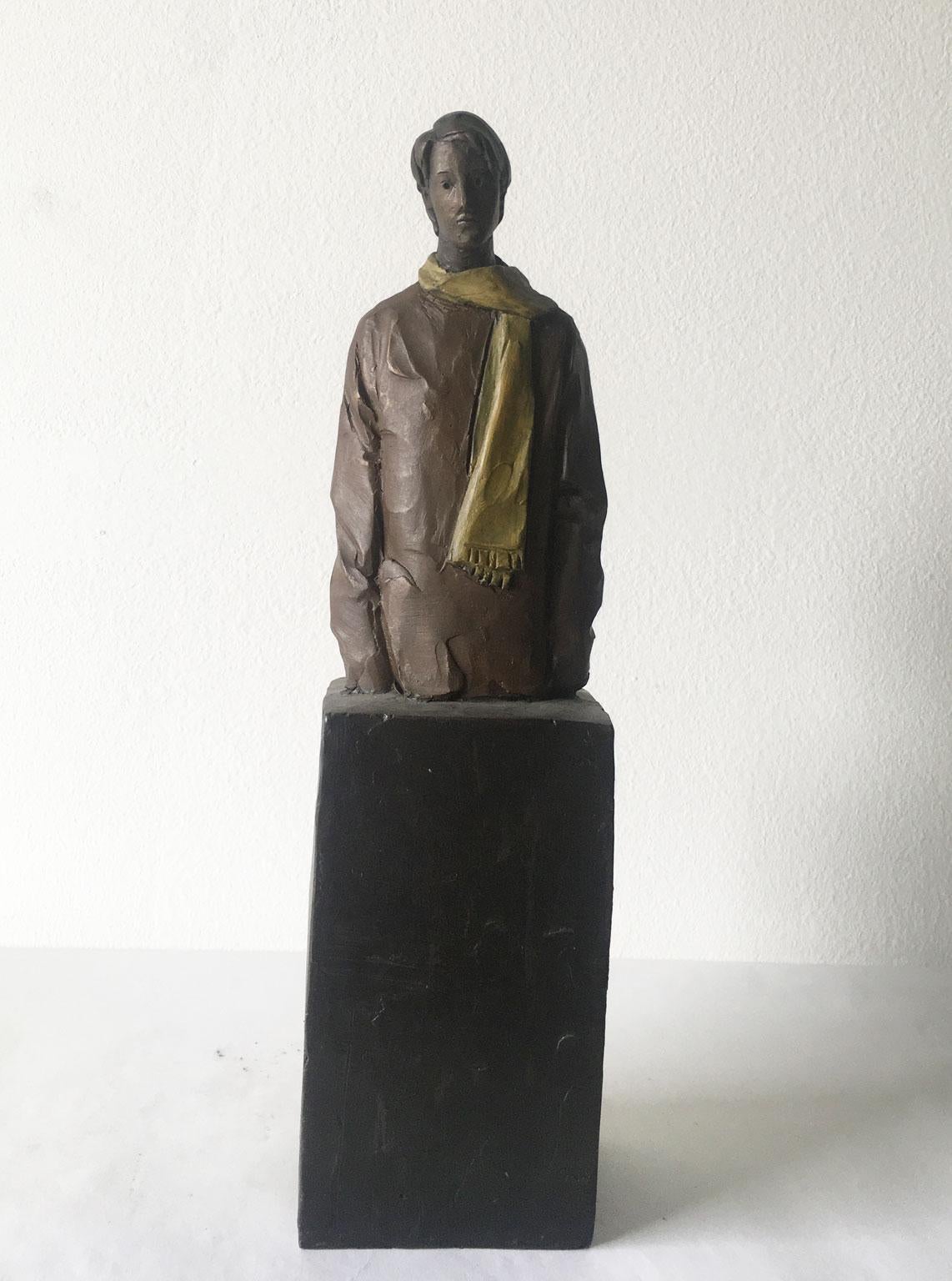 Il Grande Freddo Italy Cast Bronze Man Figurine Sculpture by Aron Demetz For Sale 1