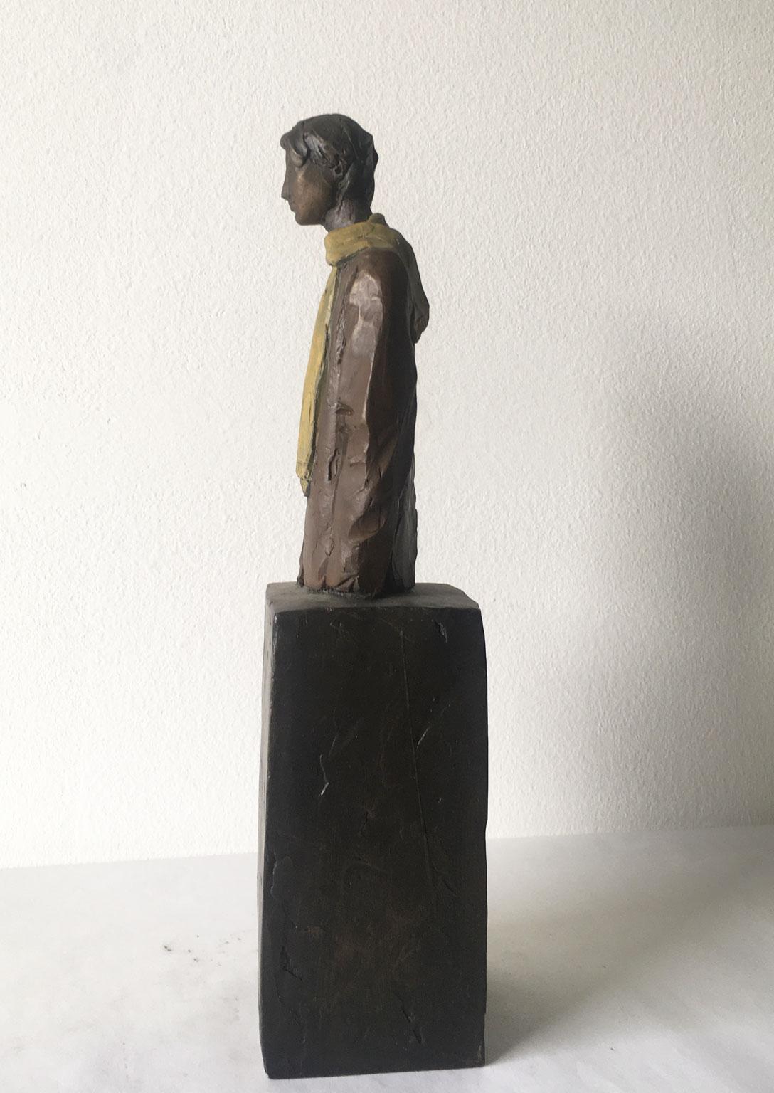 Il Grande Freddo Italy Cast Bronze Man Figurine Sculpture by Aron Demetz For Sale 7