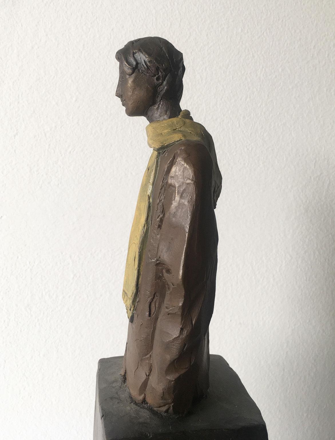 Il Grande Freddo Italy Cast Bronze Man Figurine Sculpture by Aron Demetz For Sale 8