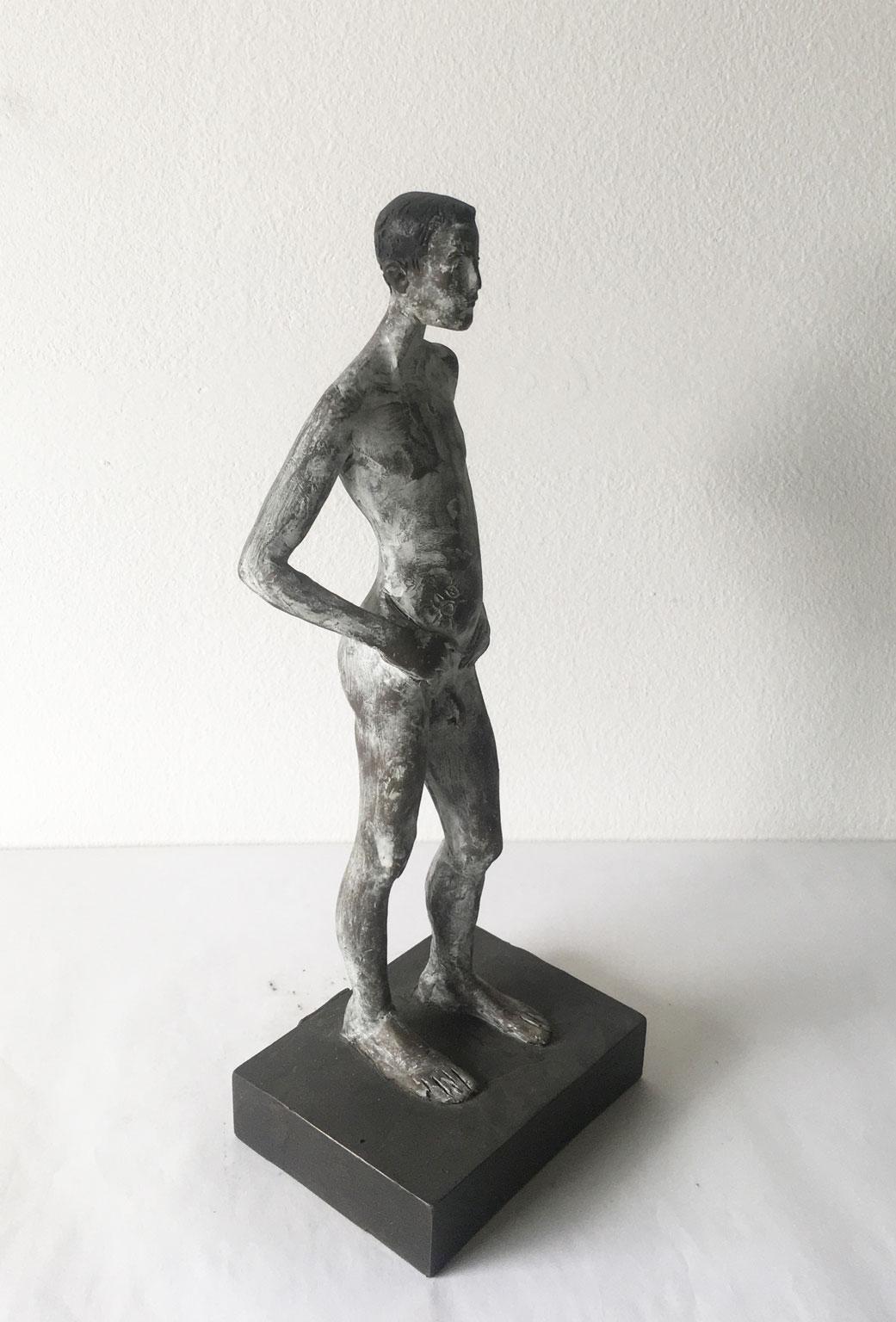 Ricordo Italy Cast Bronze Figurine Man Sculpture by Aron Demetz For Sale 16