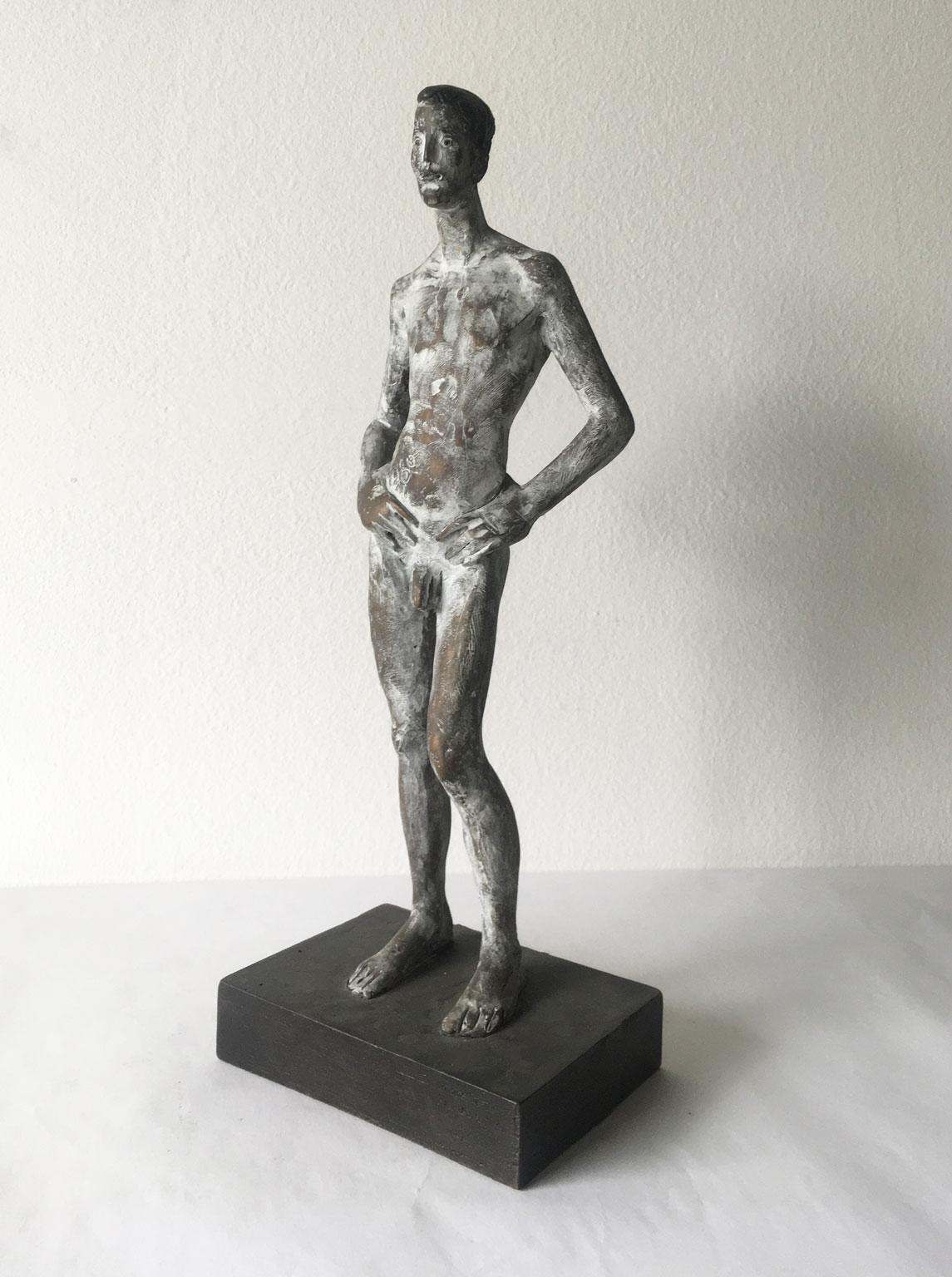 Ricordo Italy Cast Bronze Figurine Man Sculpture by Aron Demetz For Sale 17