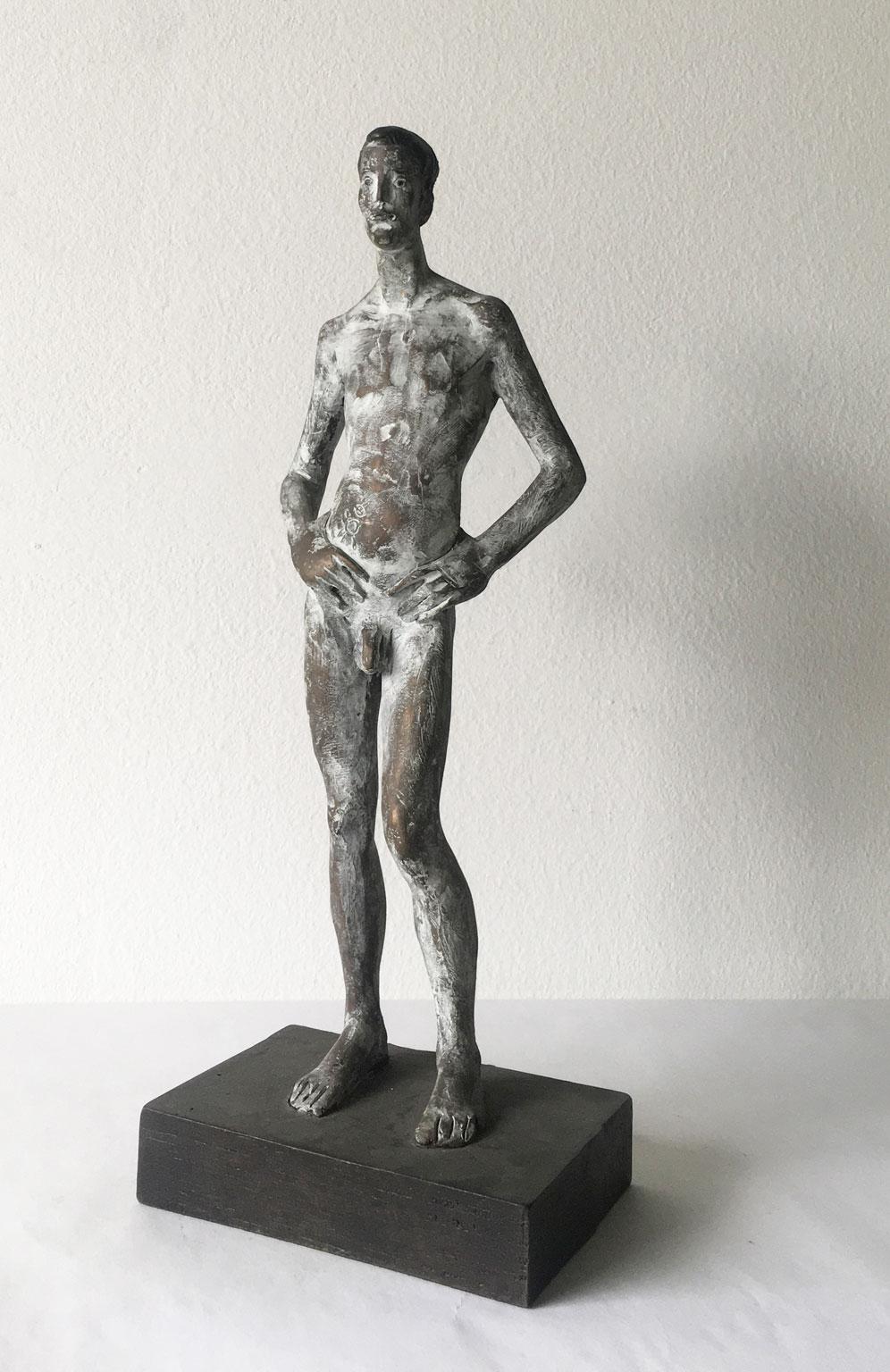 Ricordo Italy Cast Bronze Figurine Man Sculpture by Aron Demetz For Sale 6