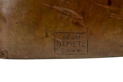 Woman with Parrot - Painted Bronze by Aron Demetz - 2000