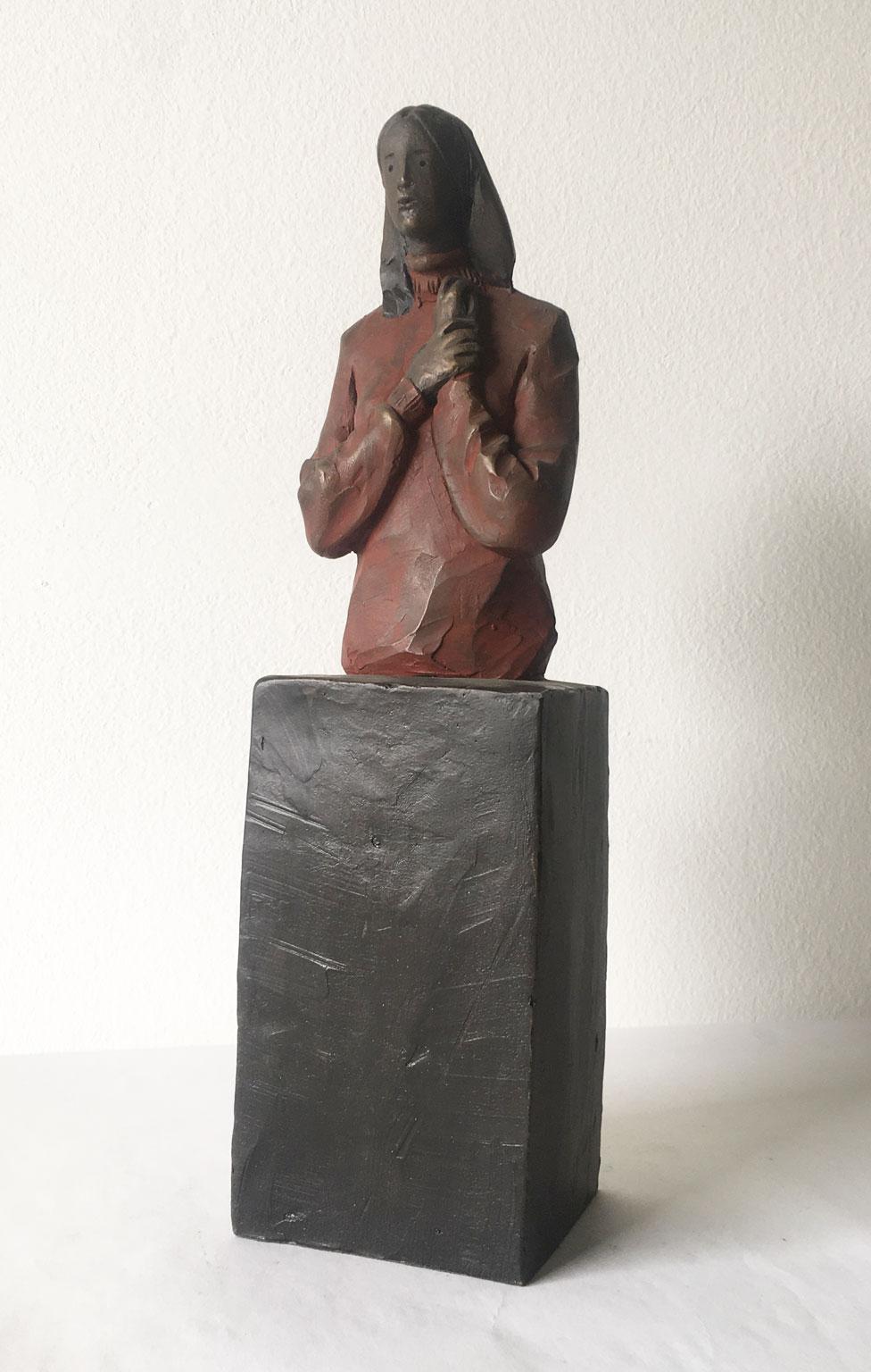 Verso Te, Italien, Bronzeguss-Figur einer Frau, Skulptur von Aron Demetz im Angebot 11