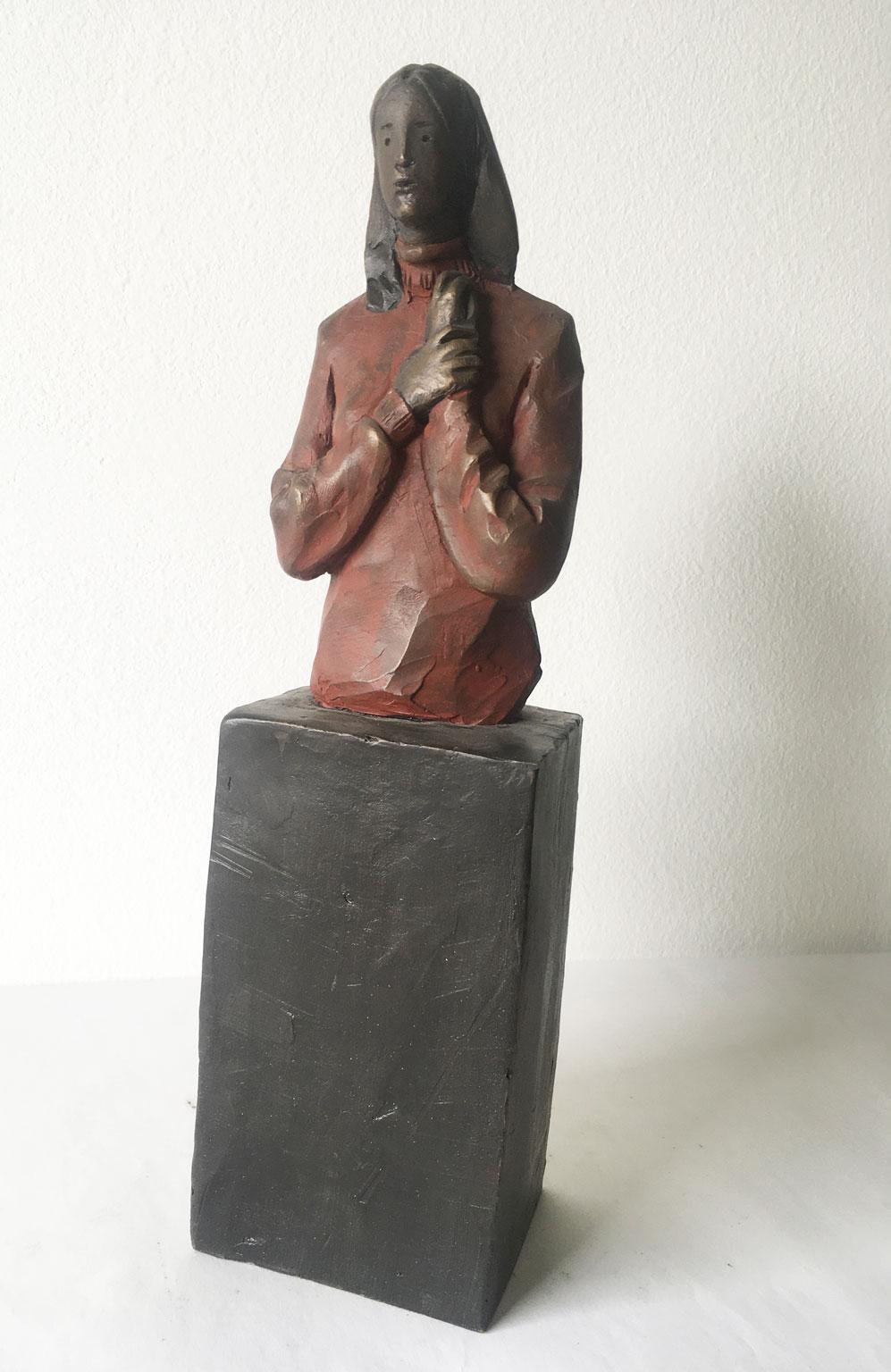 Verso Te, Italien, Bronzeguss-Figur einer Frau, Skulptur von Aron Demetz im Angebot 14