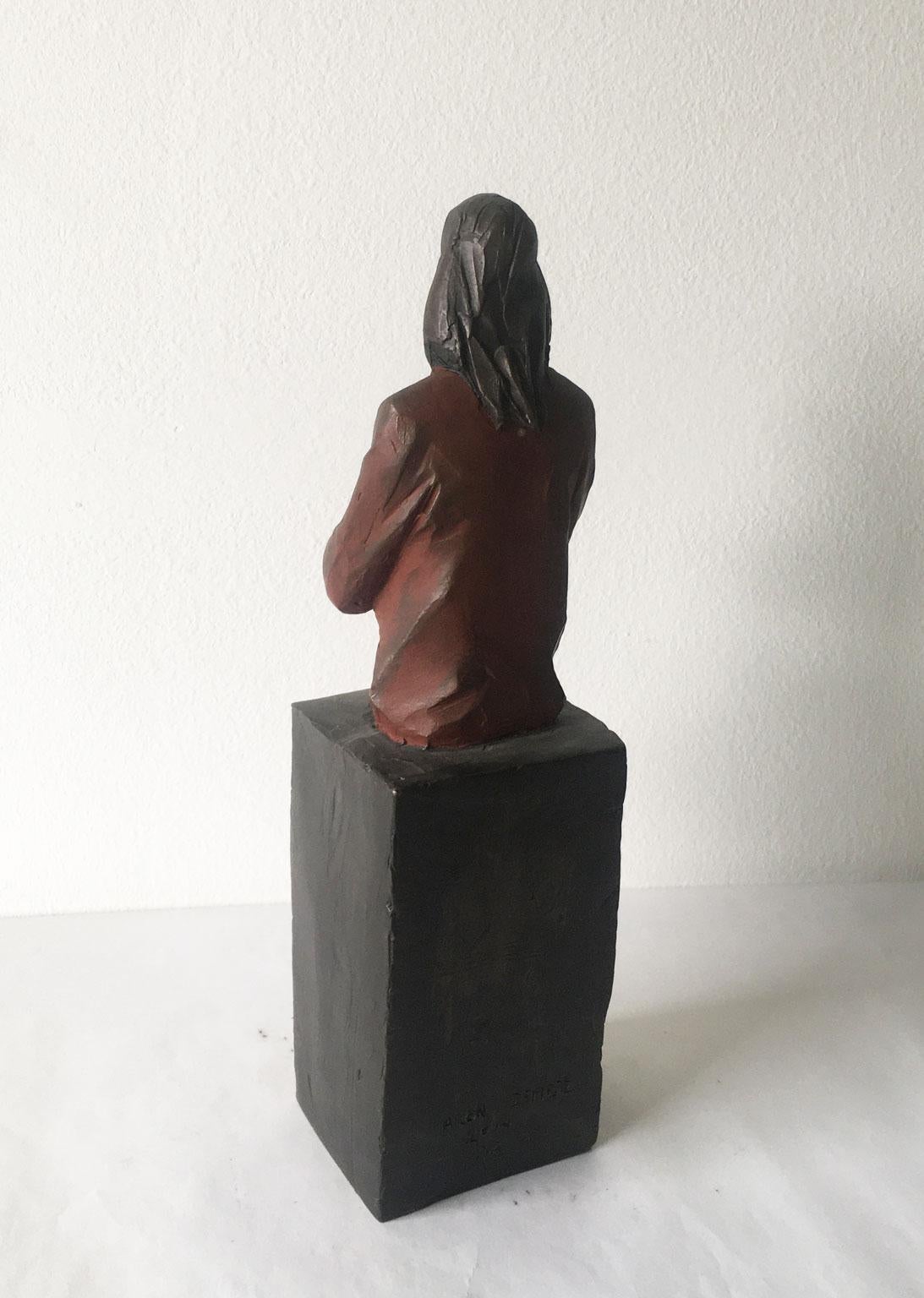 Verso Te, Italien, Bronzeguss-Figur einer Frau, Skulptur von Aron Demetz im Angebot 5