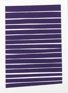 16 Dark Violet Lines - bold, vibrant, saturated, contemporary, acrylic on paper