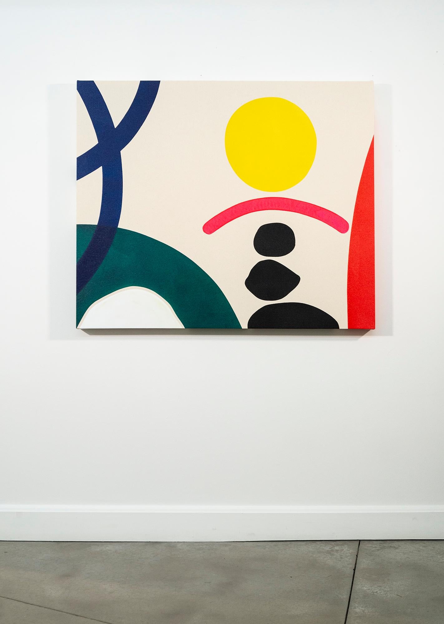 3 Rocce con sole che si scioglie - minimalista, contemporaneo, astratto, acrilico su tela - Painting Astratto di Aron Hill