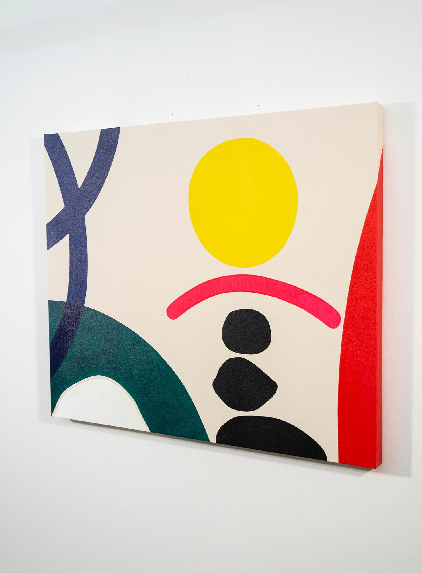 Questo dipinto astratto contemporaneo di un paesaggio è stato realizzato da un artista canadese.

Colori audaci e forme semplici e dinamiche contraddistinguono i dipinti minimalisti di Aron Hill.
Il loro approccio al paesaggio include spesso