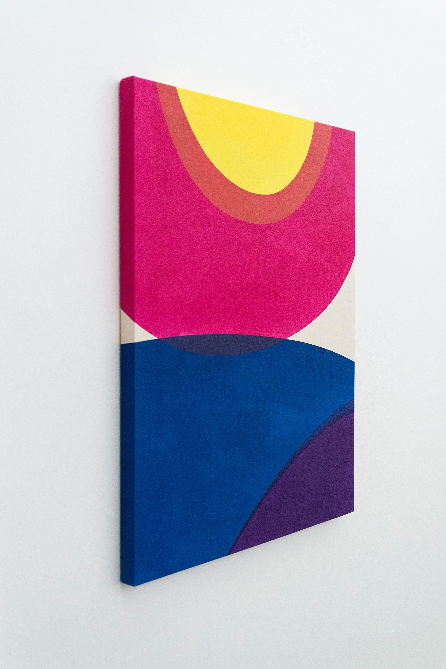 Ein kurzer Aufenthalt Nr. 4 – leuchtende Farben, abstrakt, minimalistisch, Acryl auf Leinwand 1