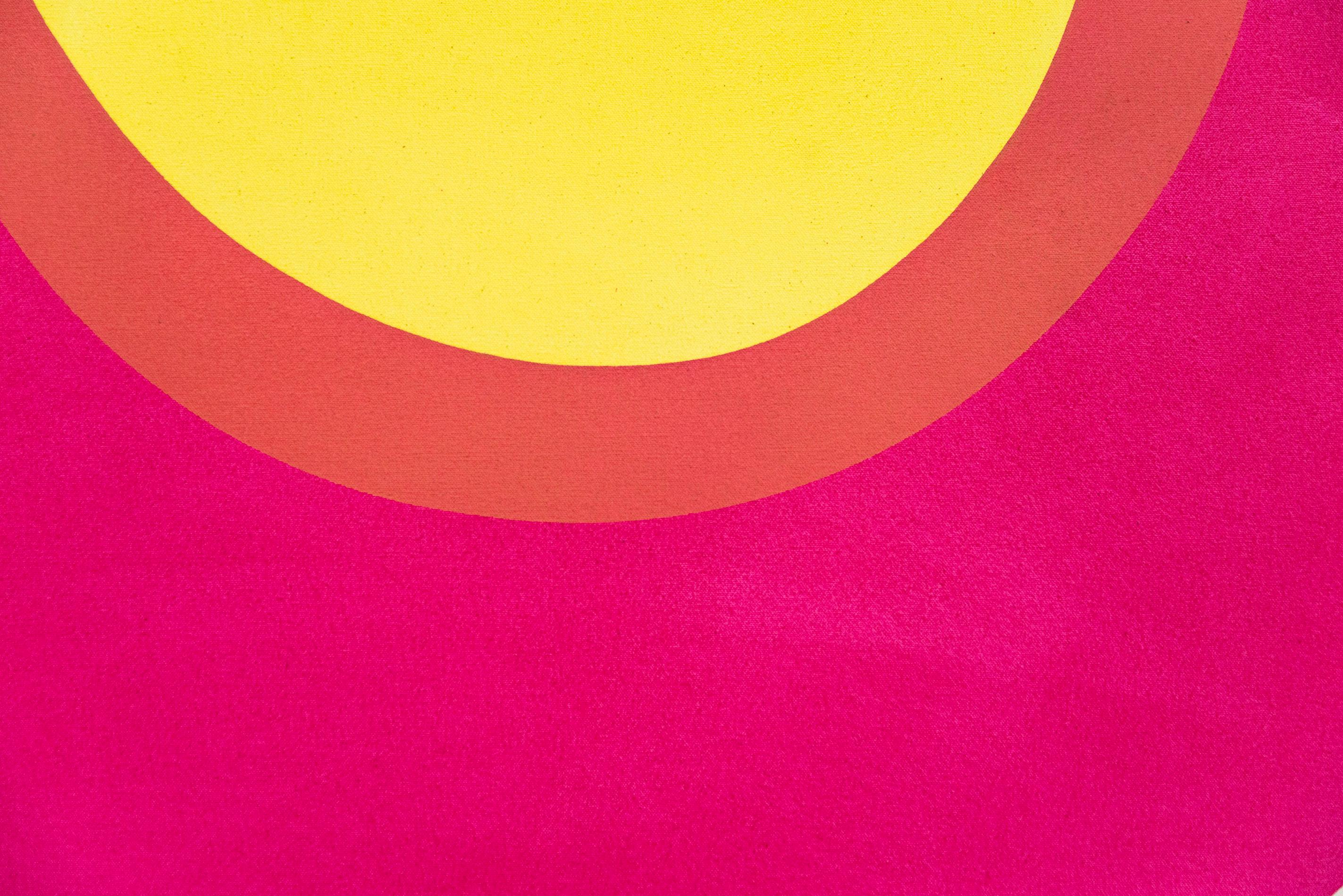 Ein kurzer Aufenthalt Nr. 4 – leuchtende Farben, abstrakt, minimalistisch, Acryl auf Leinwand 3