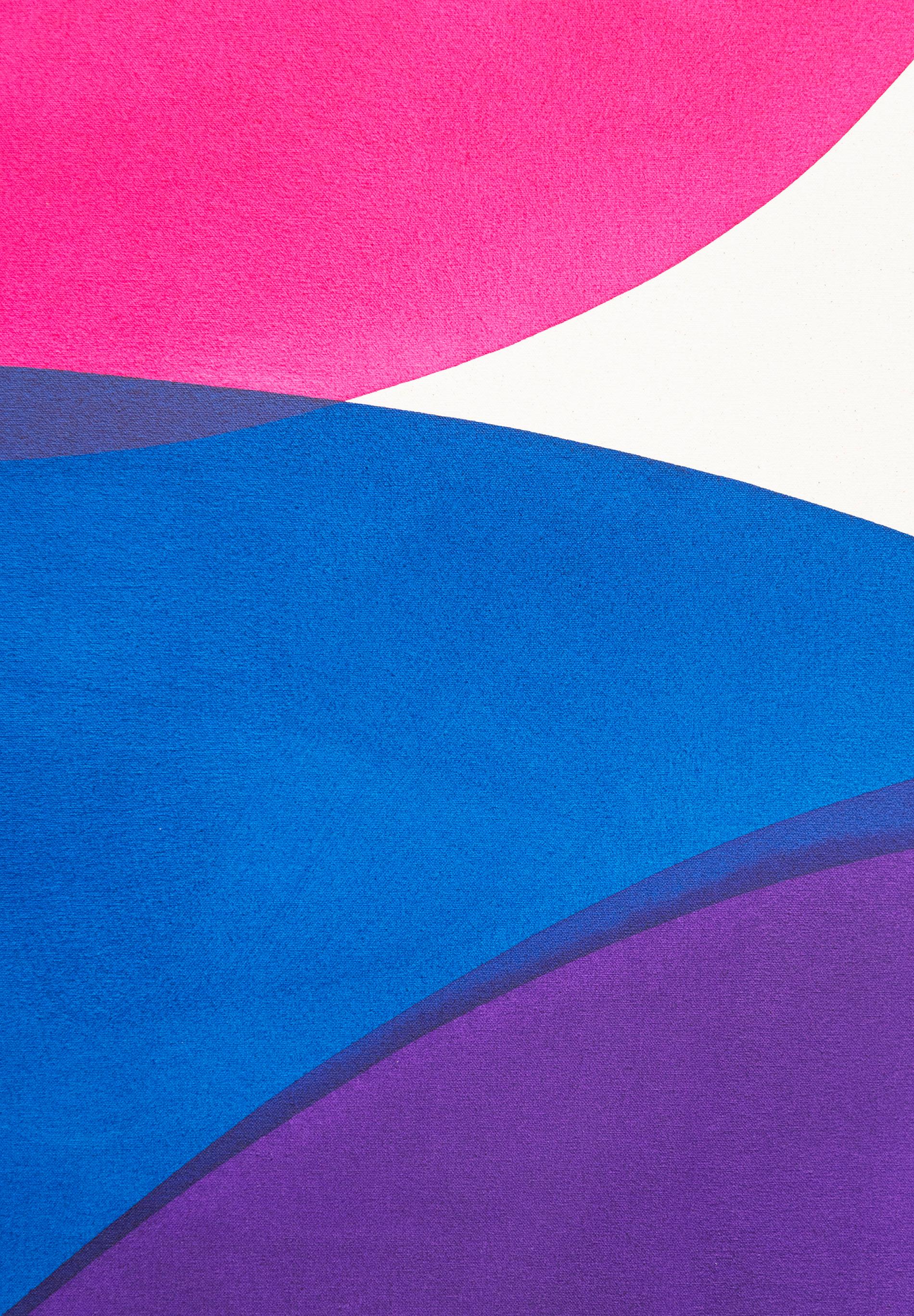 Ein kurzer Aufenthalt Nr. 4 – leuchtende Farben, abstrakt, minimalistisch, Acryl auf Leinwand 4