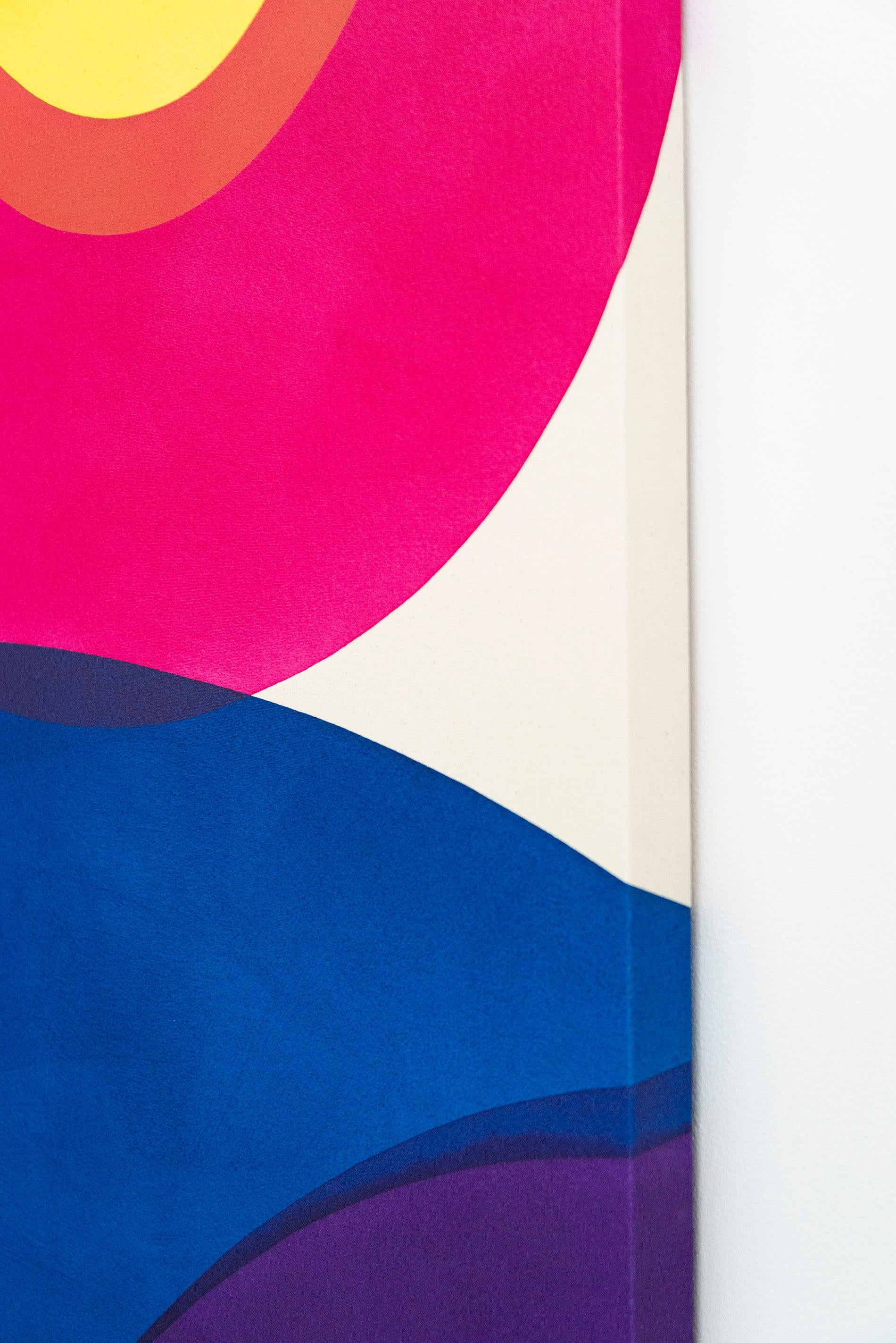 Ein kurzer Aufenthalt Nr. 4 – leuchtende Farben, abstrakt, minimalistisch, Acryl auf Leinwand 5