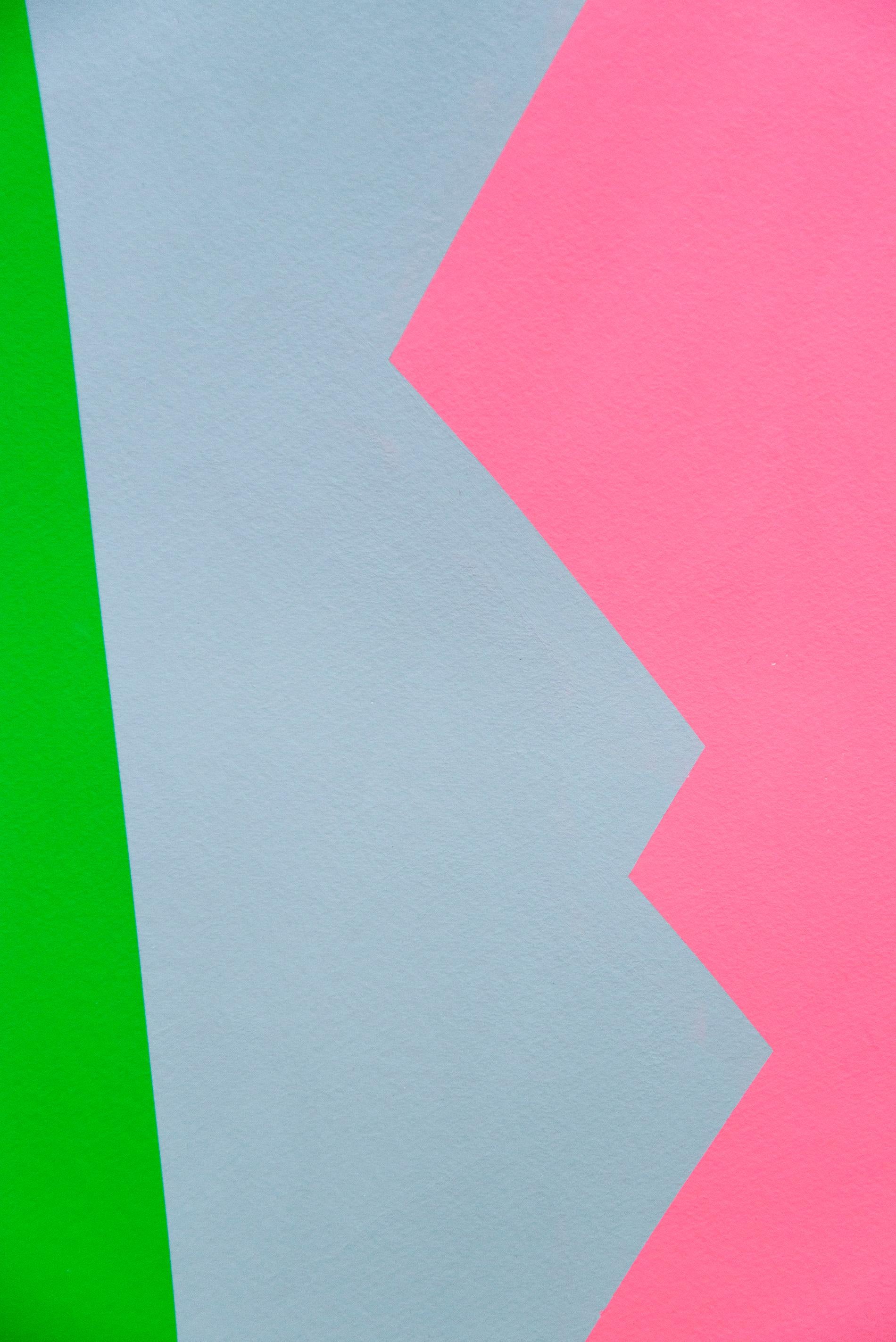 A Broken Garden Window - bright, bold, colorful, contemporary, acrylic on paper im Angebot 2