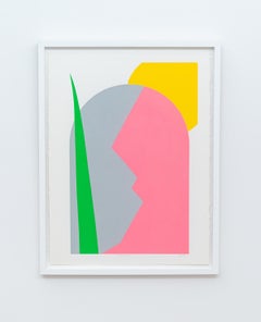 A Broken Garden Window - Abstract Acrylic on Paper, Framed, 2010+