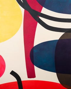 A Crowded Stage - minimalist, contemporary, abstract, acrylic on canvas