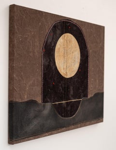 Torbogen zu einem Leben nach dem Tod - Collagen, Acryl und Tinte auf Leinwand