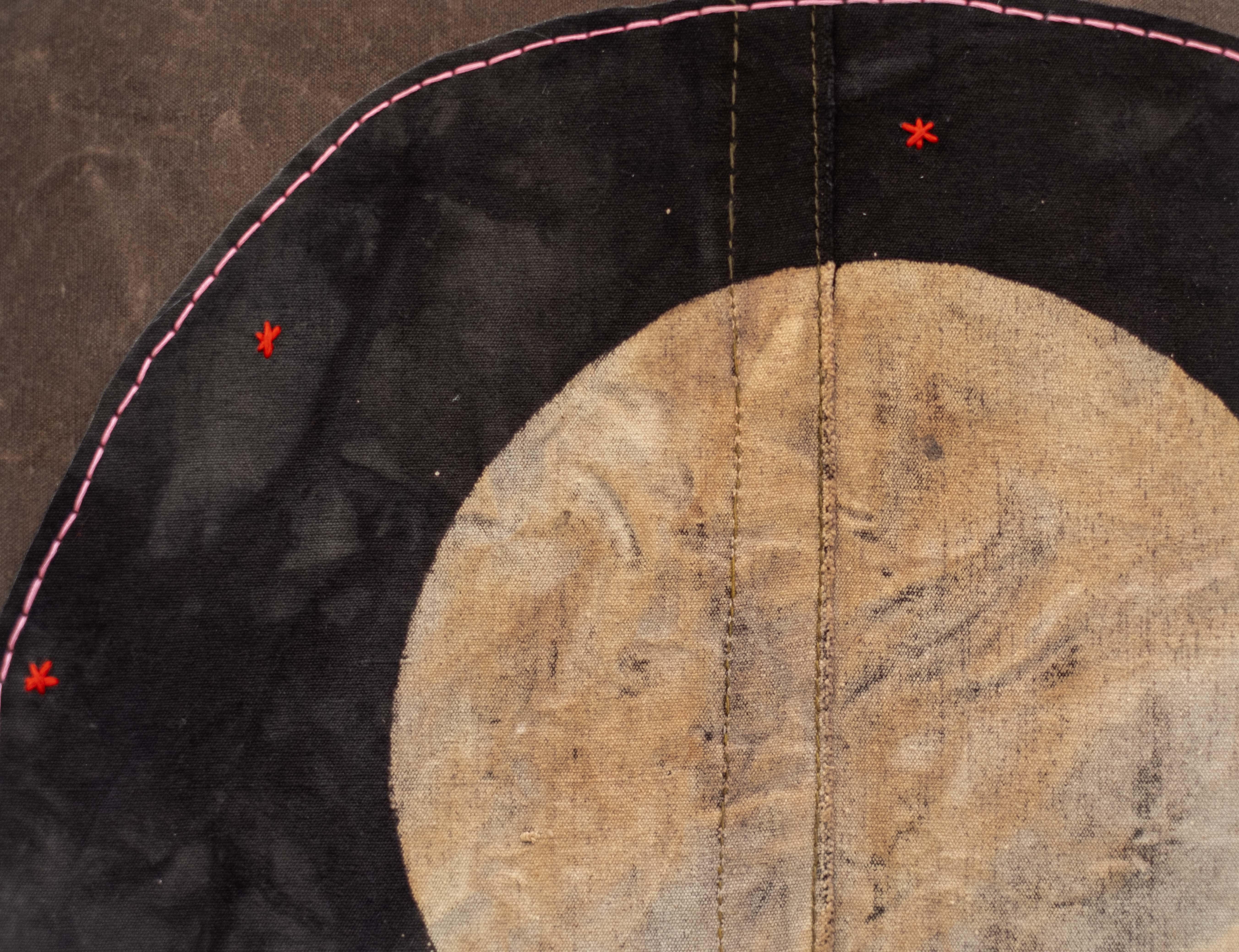Arco di accesso all'aldilà - collage di forme, acrilico e inchiostro su tela in vendita 4