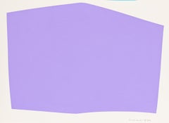 Blue and Lavender - Abstract Acrylic Painting on Paper, 2010+