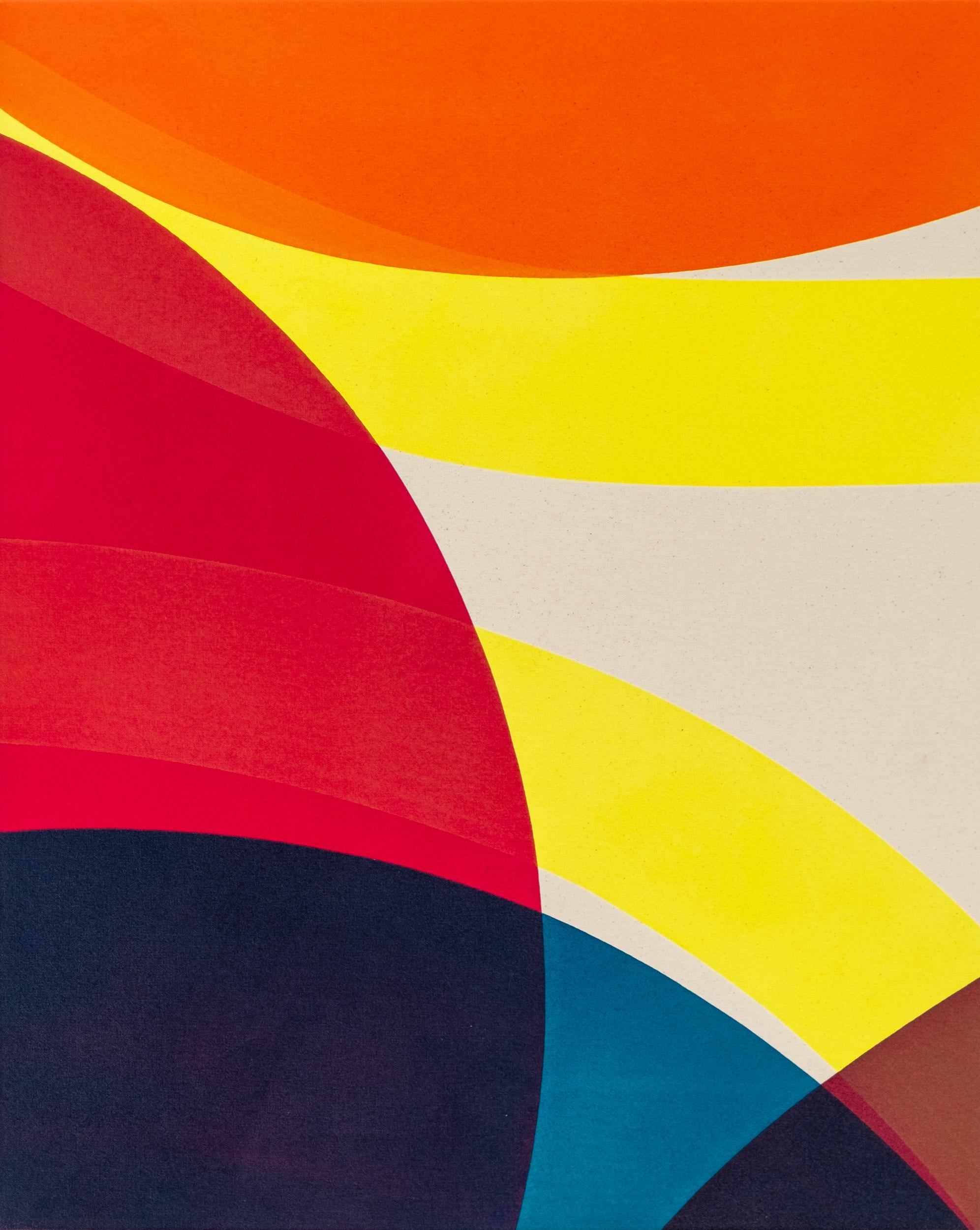 Abstract Painting di Aron Hill - Colour Study 2 - minimalista, contemporaneo, astratto, acrilico su tela